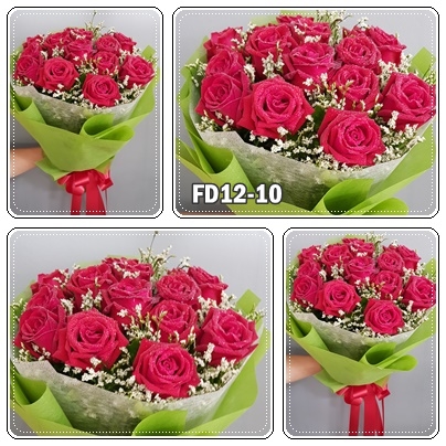 FD12-10 : ช่อกุหลาบแดง