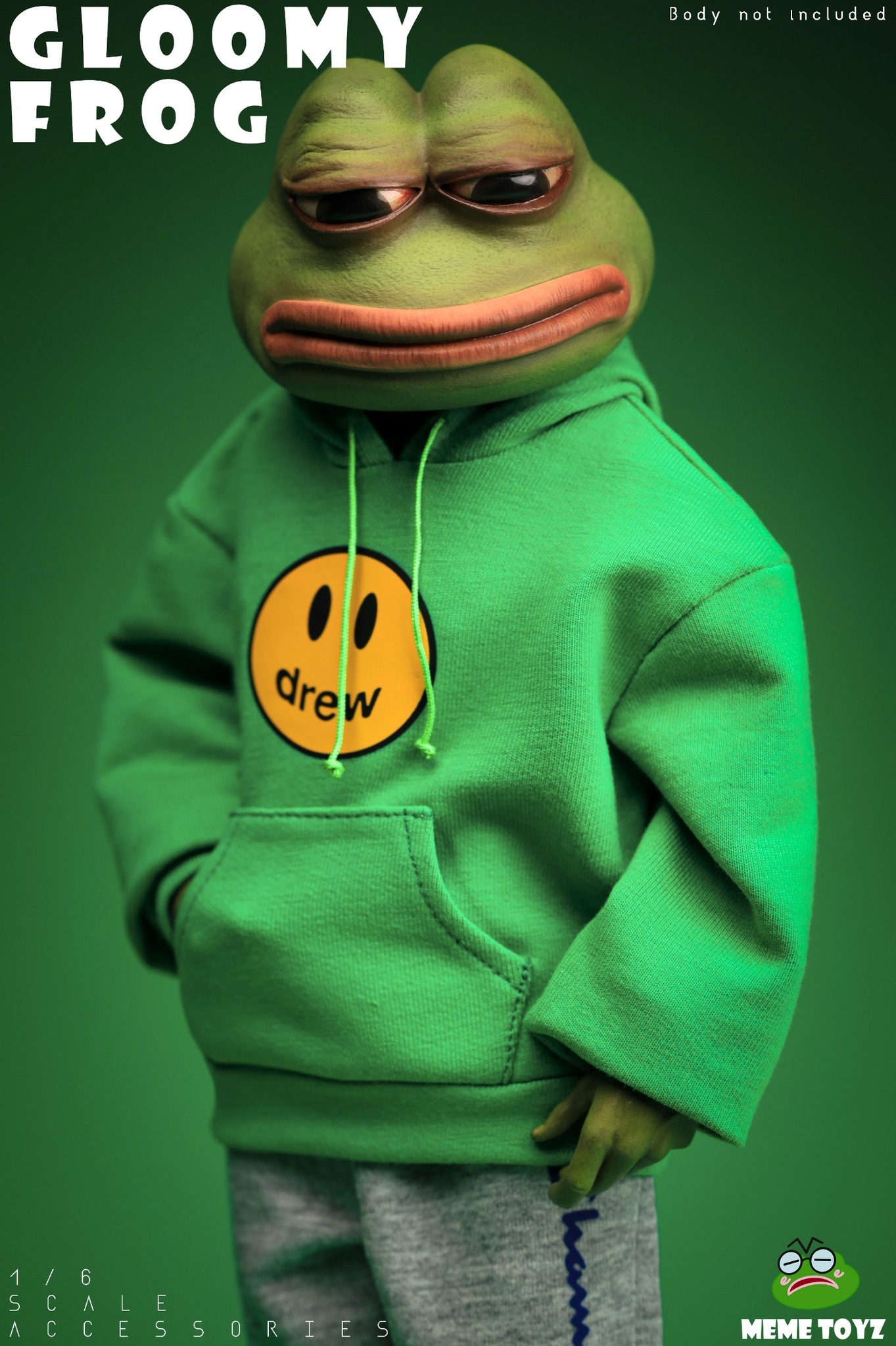 [สั่งจอง] Meme Toyz MTZ001 1/6 : Gloomy Frog Head Sculpt and Hand Set