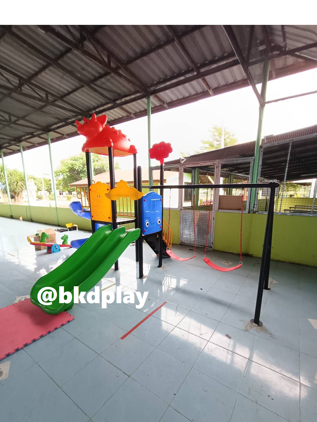 เครื่องเล่นสนามกลางแจ้ง ชุด ไดโนเสาร์เพื่อนรัก , กระดานลื่น, ของเล่น,ครุภัณฑ์สนามเด็กเล่น, สพฐ,โครงการโรงเรียนประชารัฐ playground,สไลเดอร์,ของเล่นเสริมพัฒนาการ,เครื่องเล่นสนาม, สนามเด็กเล่น ทำงบประมาณ70,000 บาท
