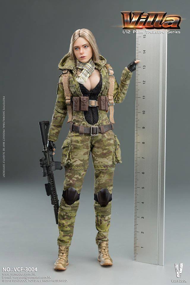 [สั่งจอง]VERYCOOL VCF-3004 Palm Treasure Series 1/12 MC Camouflage Women Soldier- Villa