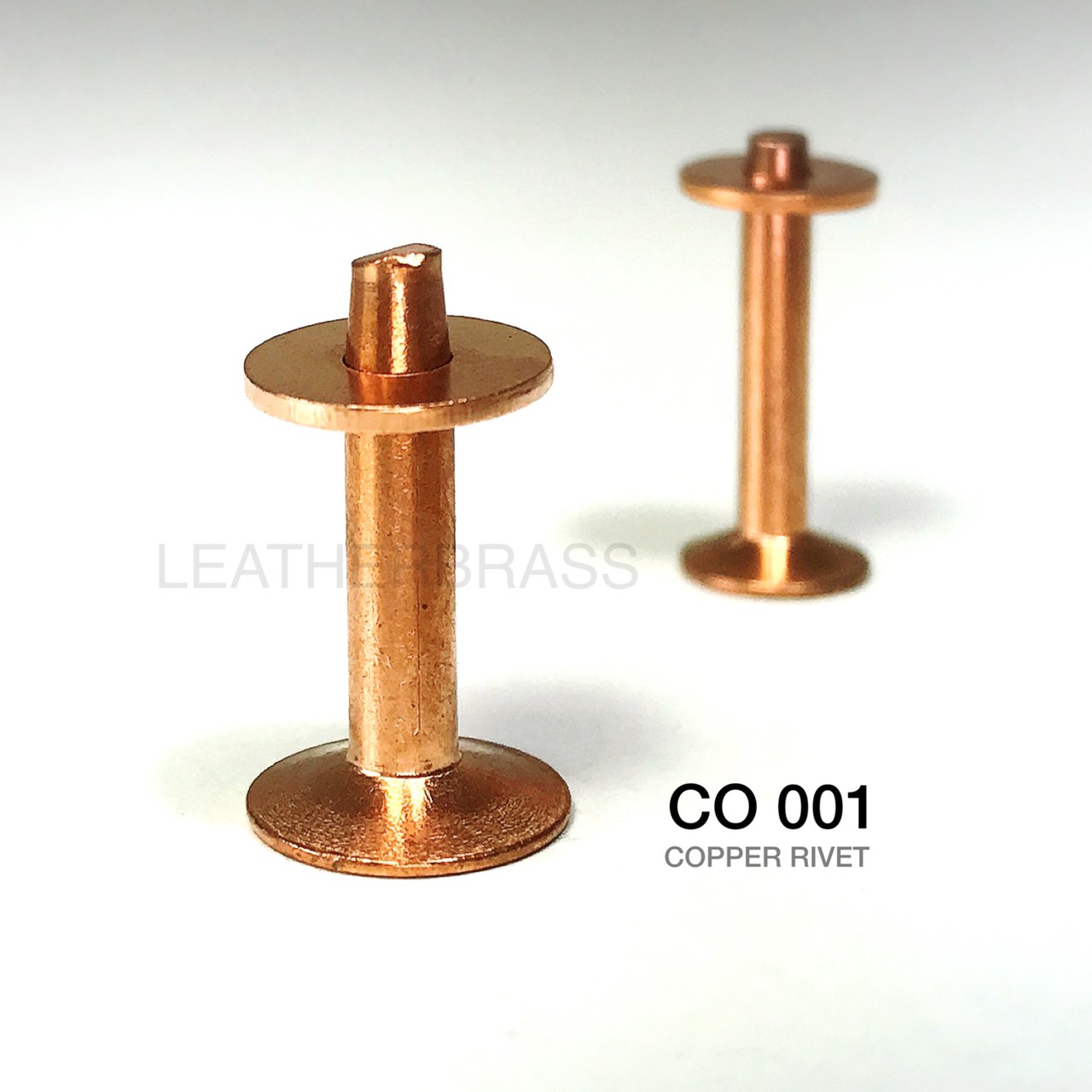 CO001 รีเวท Rivet copper อะไหล่ใช้ทำกระเป๋า วัสดุทองแดง Leatherbrass**แพ็คบรรจุ 25 ชิ้น**