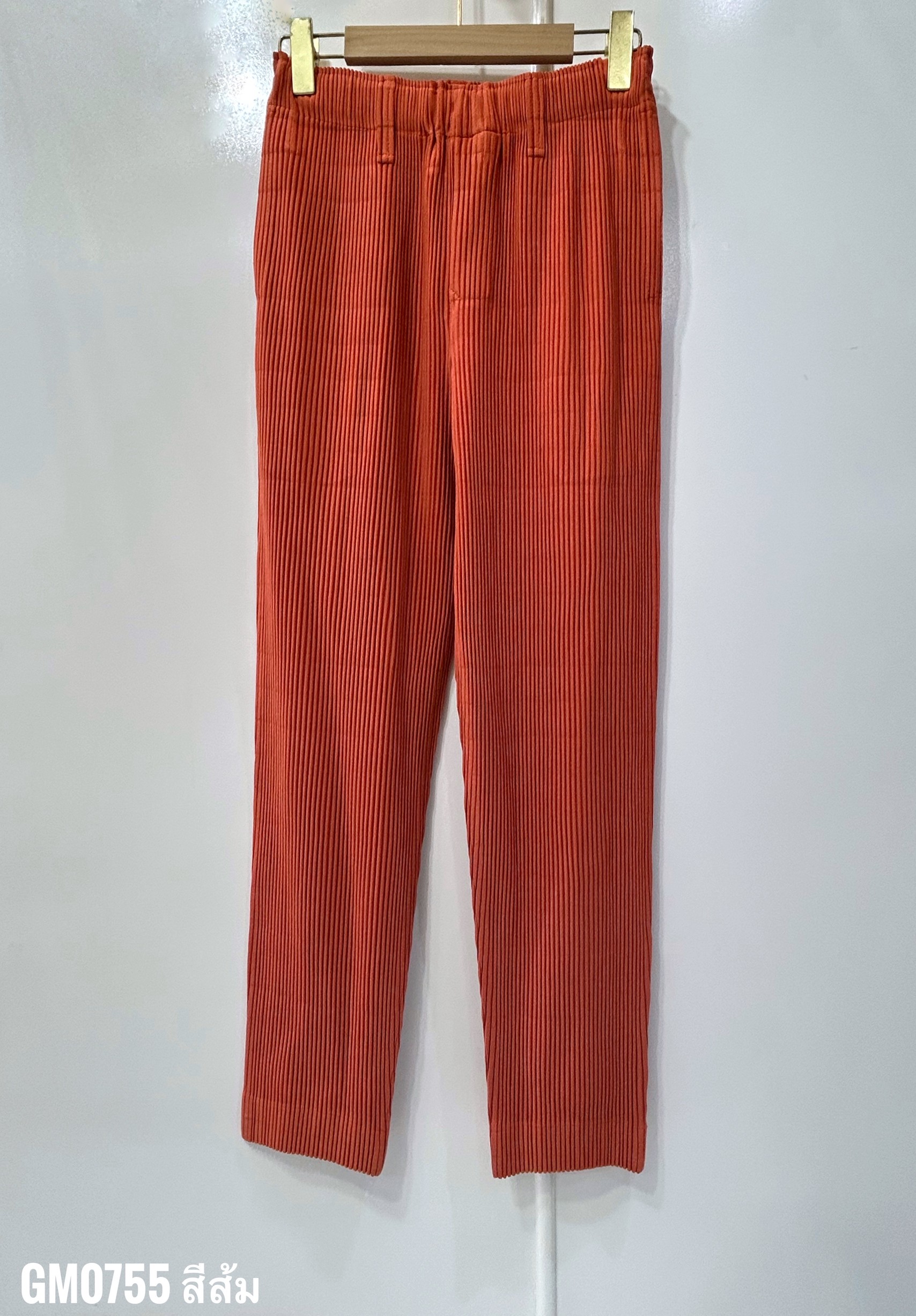 UNISEX ยาว 38 นิ้ว 2MUAY รุ่น GM0755 กางเกงอัดพลีท THICK STRAIGHT FIT PLEATED PANTS 4 สี FREE SIZE