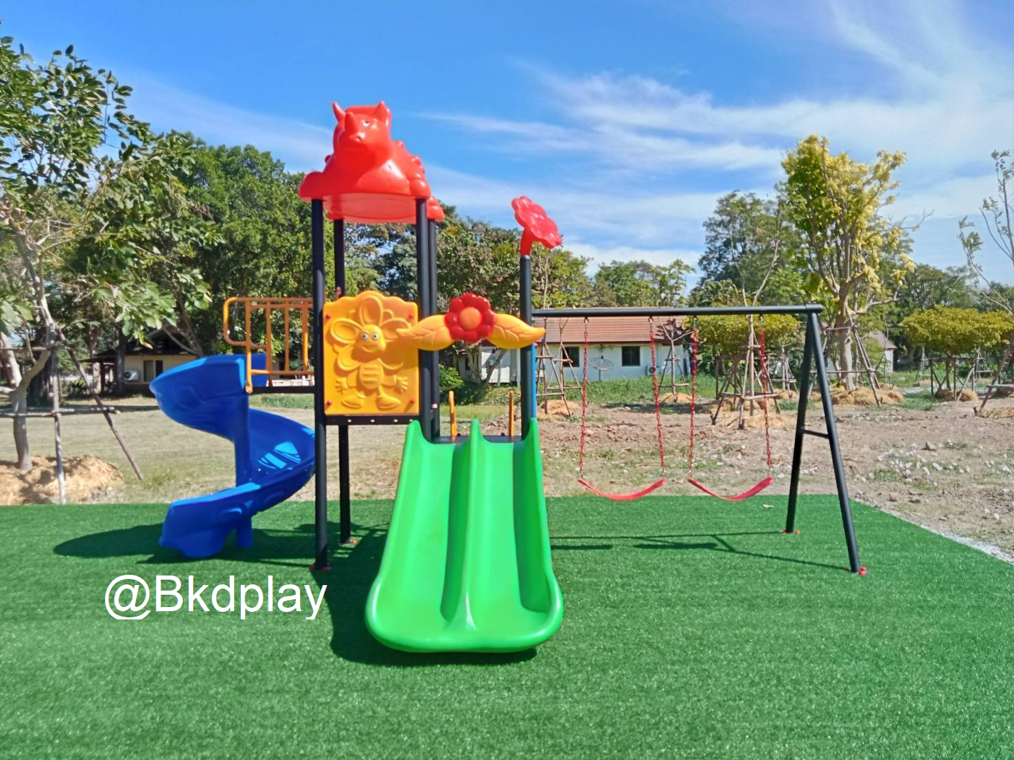 เครื่องเล่นสนามกลางแจ้ง ชุด ไดโนเสาร์เพื่อนรัก , กระดานลื่น, ของเล่น,ครุภัณฑ์สนามเด็กเล่น, สพฐ,โครงการโรงเรียนประชารัฐ playground,สไลเดอร์,ของเล่นเสริมพัฒนาการ,เครื่องเล่นสนาม, สนามเด็กเล่น ทำงบประมาณ70,000 บาท