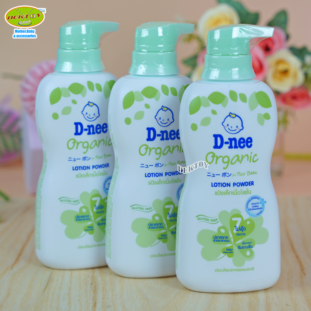 D-nee ดีนี่ แป้งเด็กเนื้อโลชั่น ดีนี่ ออร์แกนิค ฟอร์นิวบอร์น โลชั่น พาวเดอร์ 400 มล.