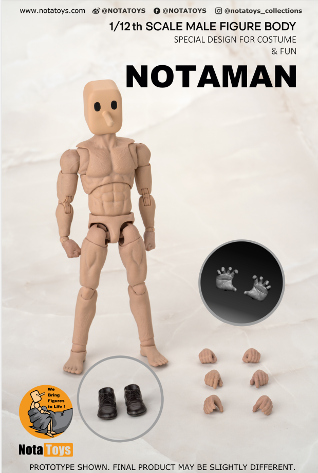 [สั่งจอง] Notatoys 1/12 : NOTAMAN Male Figure Body