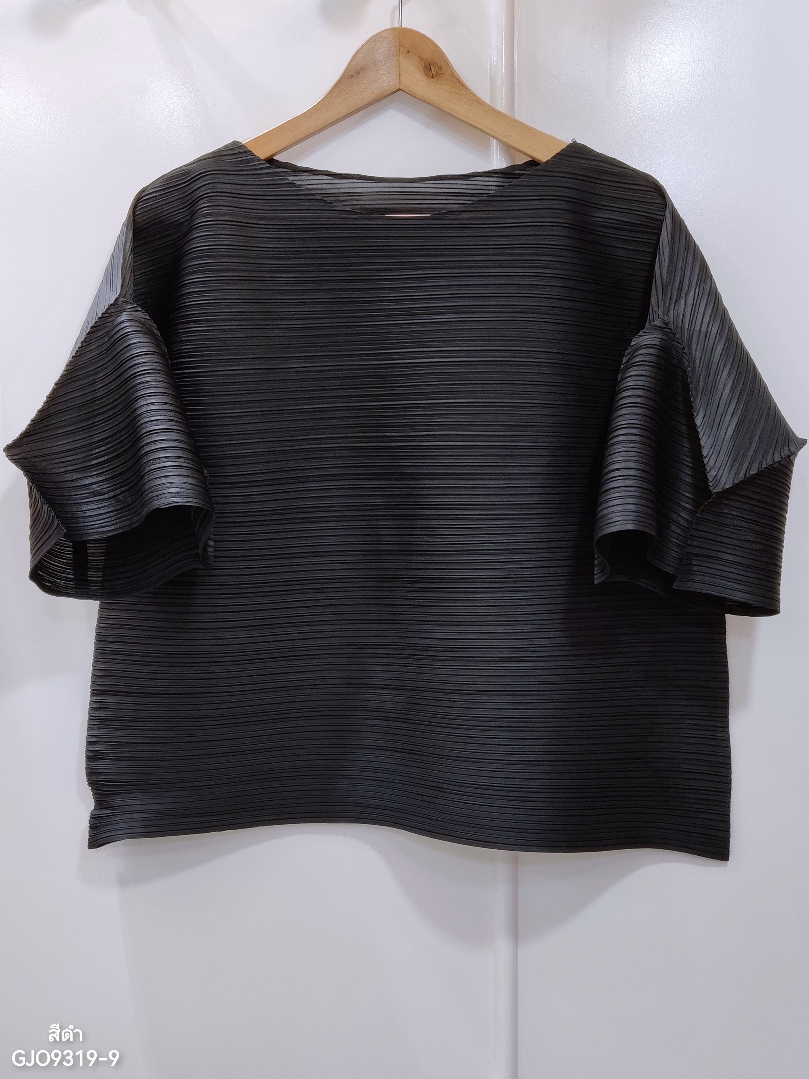 2MUAY รุ่น GJO9319-9 เสื้อพลีทคุณภาพ FLARE SLEEVE PLEATED TOP 7 สี FREE SIZE