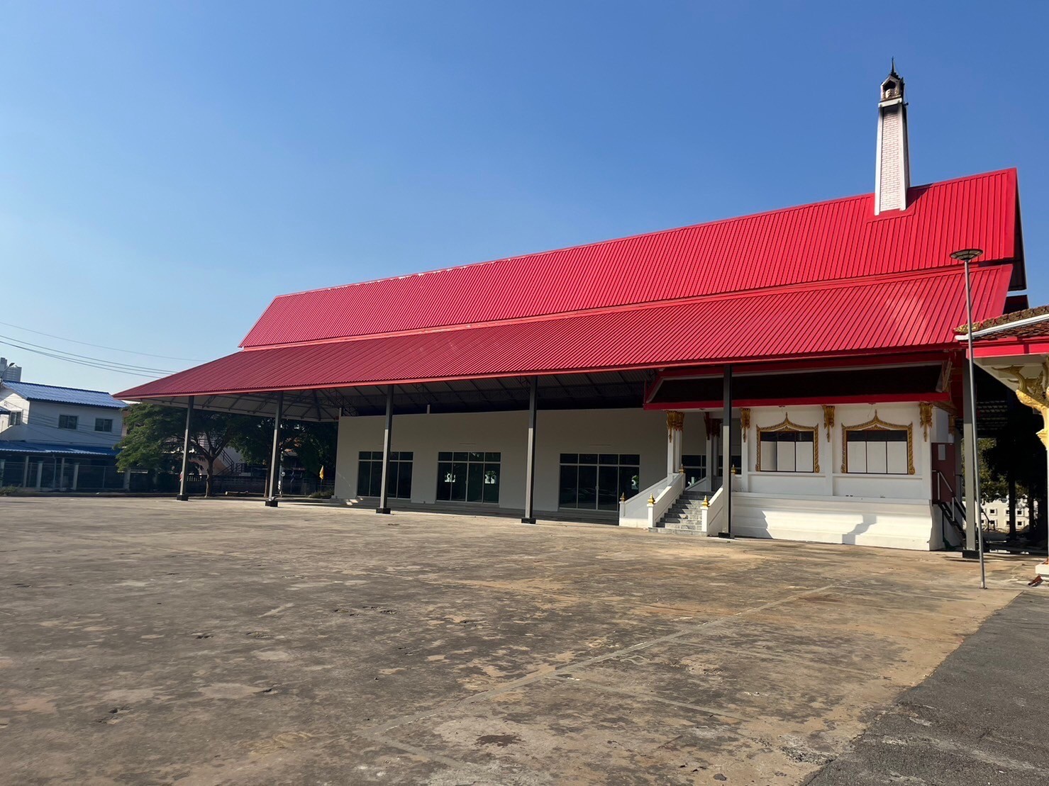 งานสร้างหลังคาคลุมเมรุ วัดบางแพรก