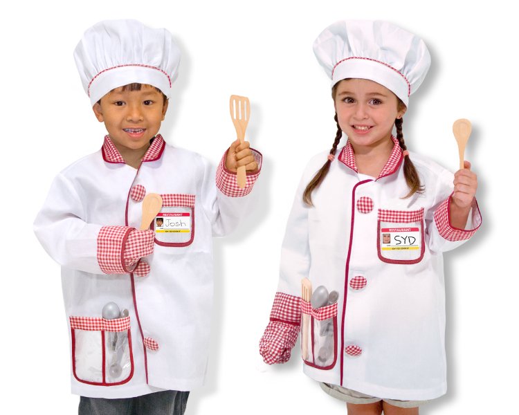 ชุดแฟนซี เชฟ ฟรีไซส์ 3-6 ขวบ สูง 100-135 cm Melissa & Doug Chef Role Play Costume Set รุ่น 4838 ของเล่นเสริมพัฒนาการเด็ก