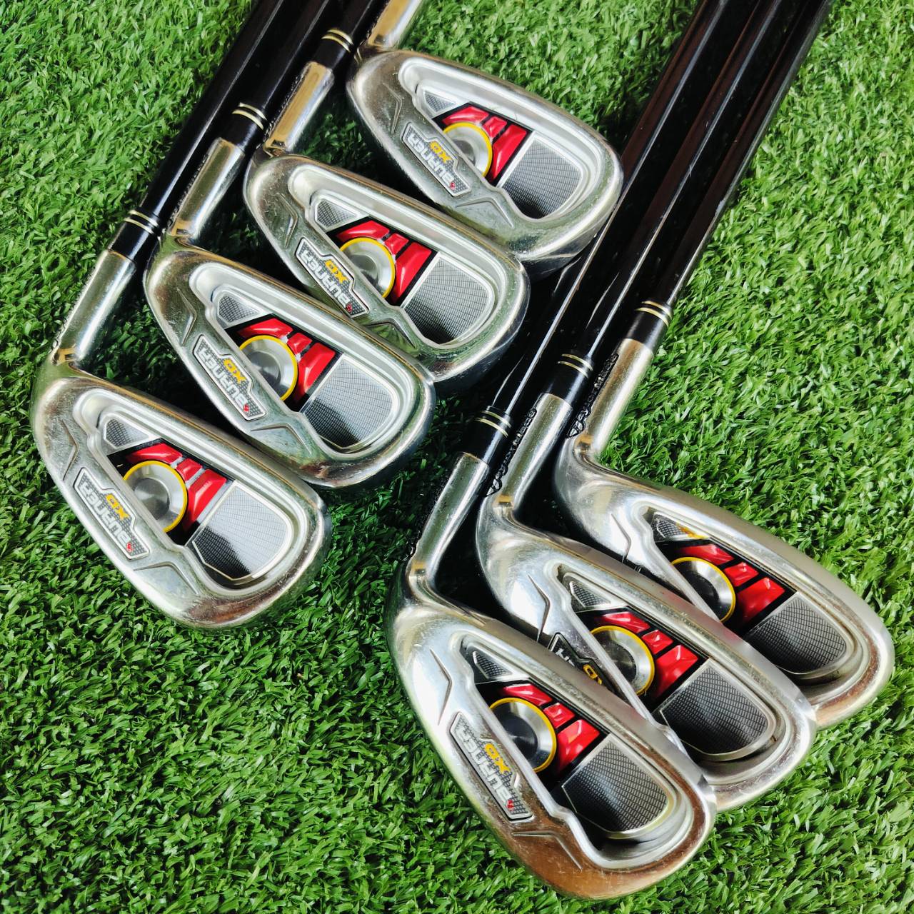 ชุดเหล็กหน้าเด้ง!!! Taylormade Burner XD หน้าเด้ง Titanium Face หายาก+++ มีแผ่นหน้าเด้งไทเทเนี่ยมชัดๆ ที่หน้าใบเหล็ก รุ่น XD เป็นตัว TOP ผลิตจากวัสดุพรีเมี่ยม ไม้กอล์ฟมือสอง ของแท้ By NakaraLuxurious