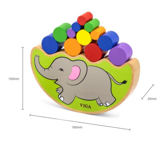 บล็อกไม้ สมดุลรูปช้างน้อย ของเล่นไม้, ของเล่นเสริมพัฒนาการ, ของเล่นเด็ก, สื่อการสอนประถม พร้อมส่ง