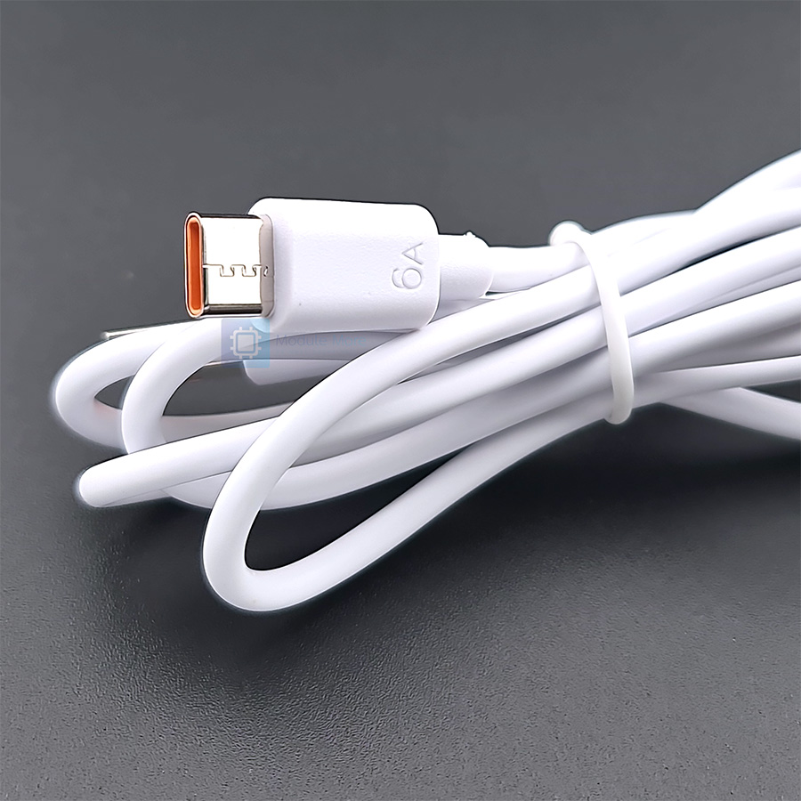 USB to USB Type-C cable for uploading the Arduino ESP32 board, length 30cm.