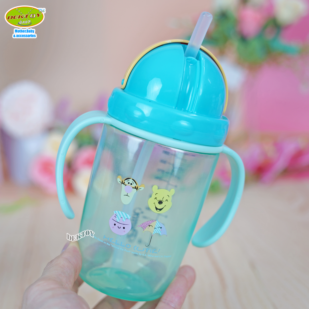 Pureen เพียวรีน ถ้วยหลอดดูดพร้อมมือจับ 12 ออนซ์ 360 มล.028080 ลายหมีพูห์