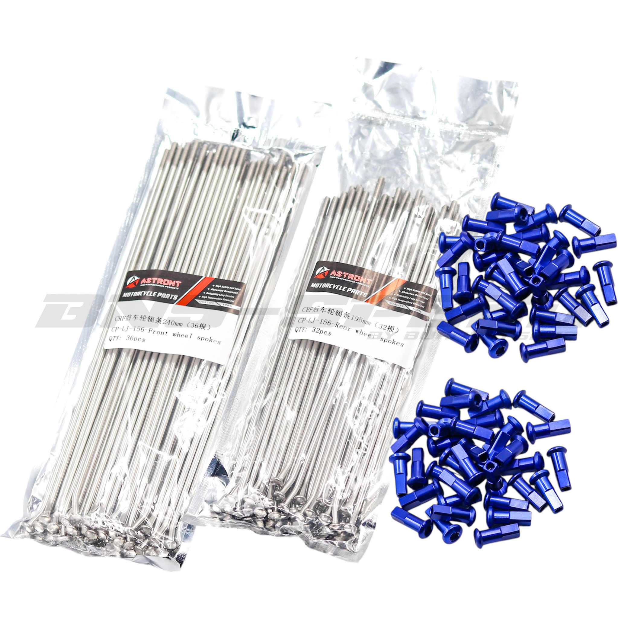 ซี่ Astront Stainless Spokes & Nipples Blue Set 21"/18" - CRF250/300L RALLY
