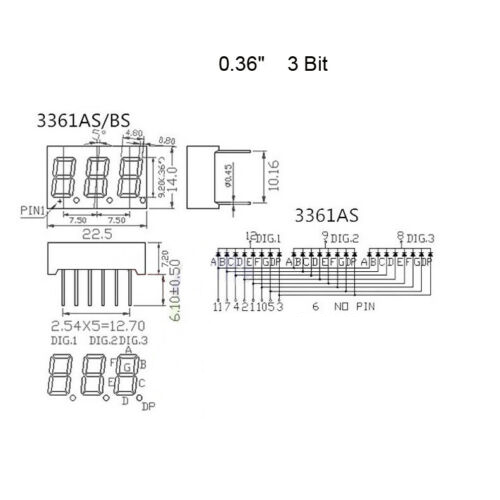 7-segment display 0.36 inch จอแสดงตัวเลข [ 1 2 3 4 digit ] common cathode 0.36 นิ้ว 7 segment สีแดง