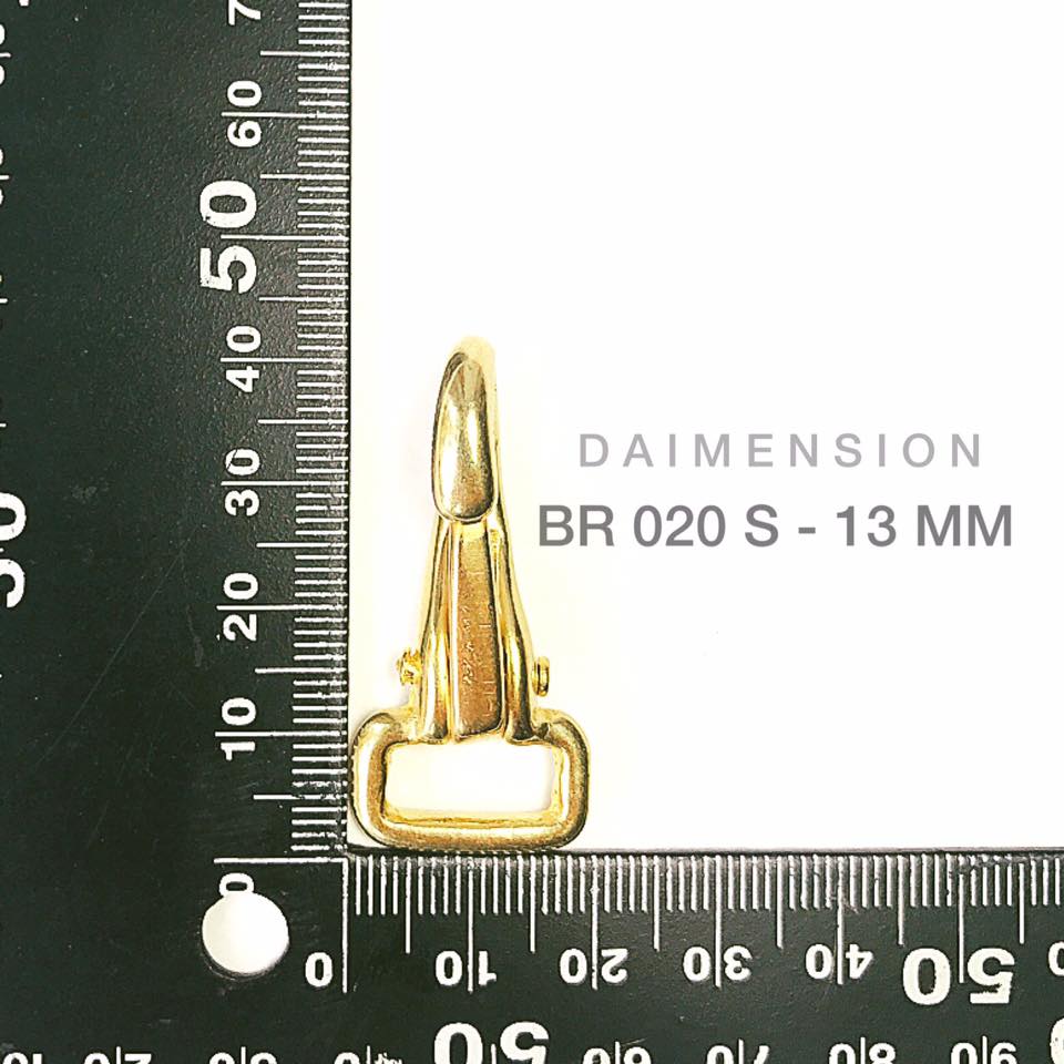 ฺBR020 ตะขอเกี่ยวกระเป๋า ห่วงสี่เหลี่ยม ทองเหลืองแท้ leatherbrass**ราคาต่อชิ้น**