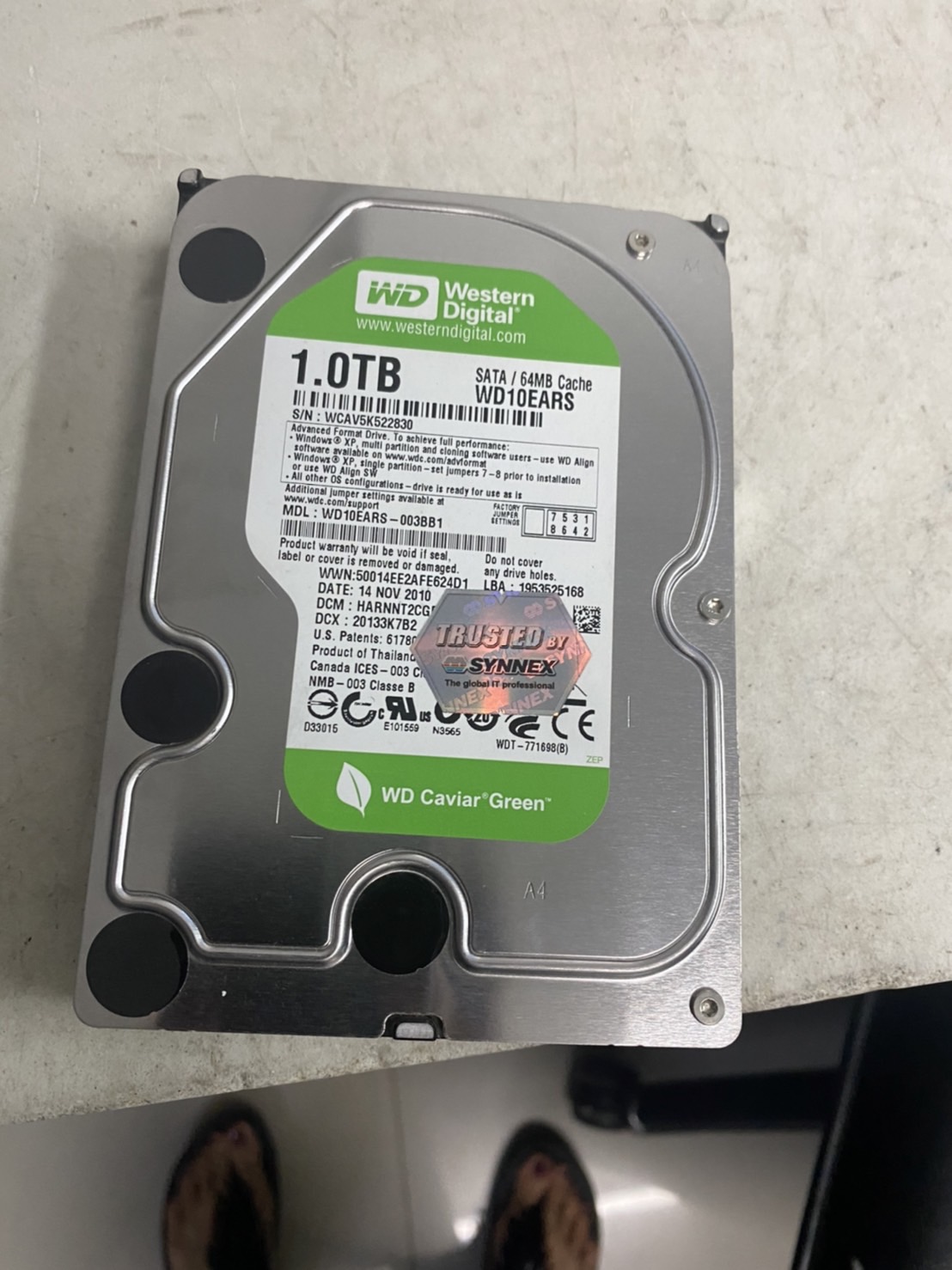 Harddisk WD Green 1TB Sata 3.5