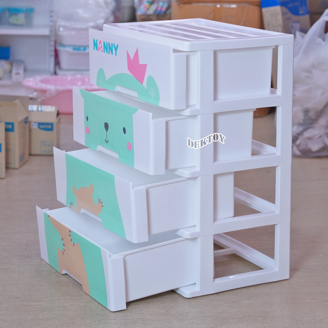 NANNY แนนนี่ ลิ้นชักแนนนี่4ชั้น ลายหมี S4-29998