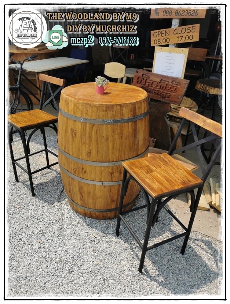 #เฟอร์นิเจอร์ถังโอ๊คดีไซด์ #oak #oakdesign เฟอร์นิเจอร์แต่งร้านไม่ซ้ำใคร