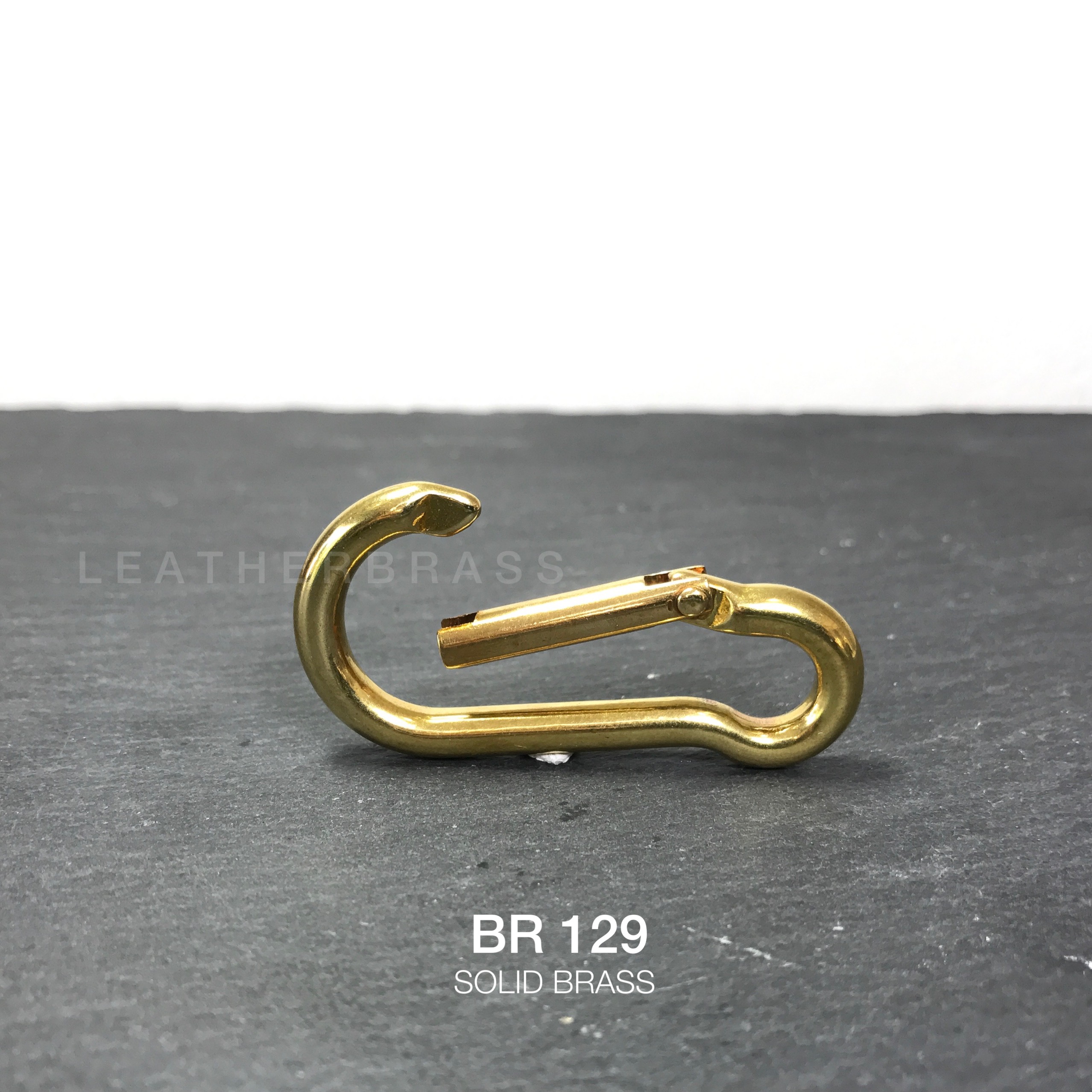 BR129 ตะขอพวงกุญแจทองเหลืองแบบโมเดิร์น อุปกรณ์เดินป่า **ราคาต่อชิ้น** อุปกรณ์งานหนัง leatherbrass