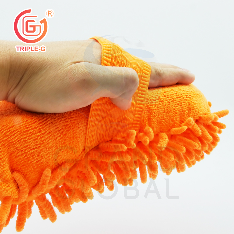 TRIPLE-G ฟองน้ำไมโครไฟเบอร์ ล้างรถ แบบตัวหนอน เช็ดทำความสะอาดรถยนต์