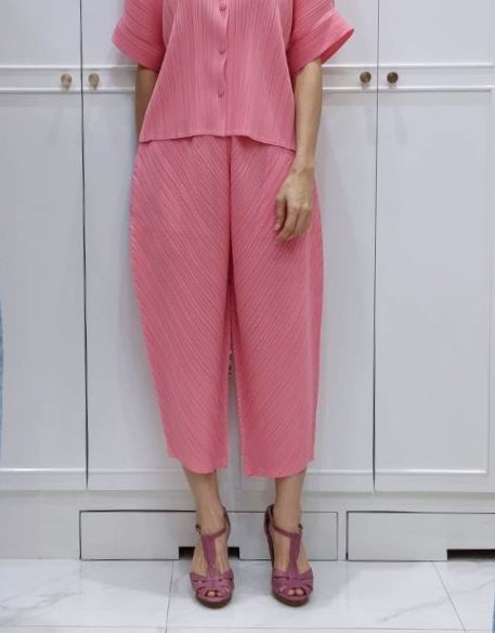 ยาว 32.5นิ้ว!! 2MUAY รุ่น GJO3682 กางเกงผู้หญิง กางเกงพลีทคุณภาพ 12สี FREE SIZE THICKER BOTTOM PLEAT PANTS