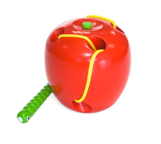 ชุดฝึกร้อยเชือกหนอนกัดแอปเปิ้ล ของเล่นเสริมพัฒนาการ, ของเล่นเด็กอนุบาล, สื่อการสอนเด็กอนุบาล วัสดุและสี ปลอดภัยต่อเด็ก มีมาตรฐาน มอก. ตามที่ สพฐ. กำหนด