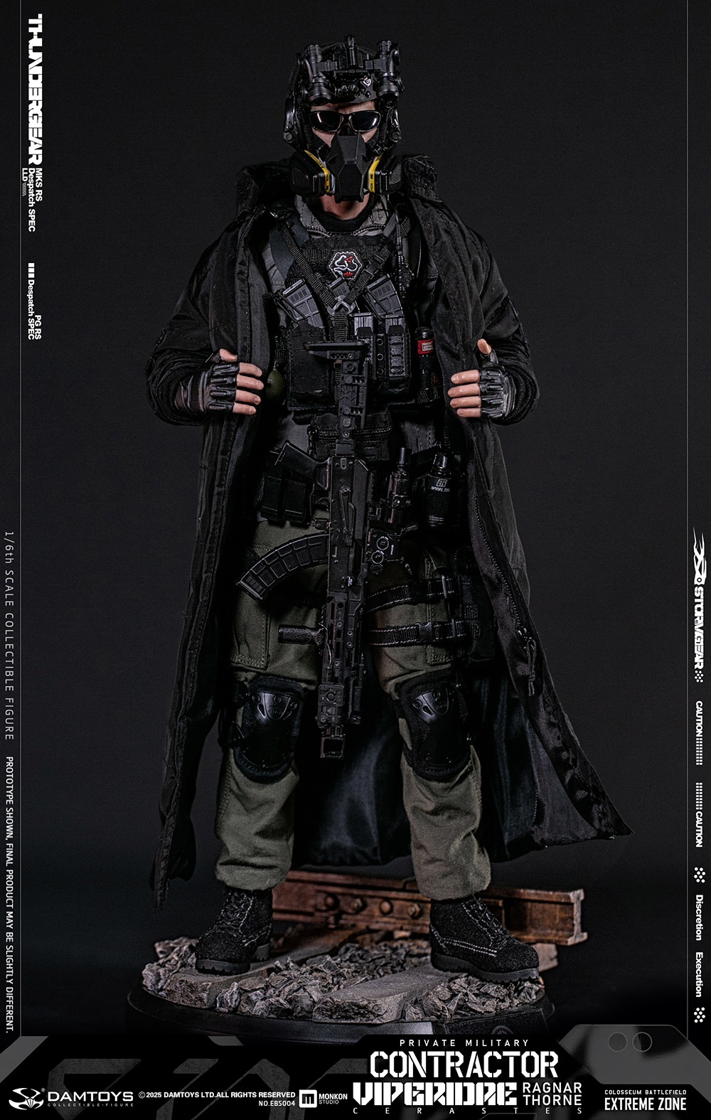 [สั่งจอง] DAMTOYS EBS004 1/6 : EXTREME ZONE PMC “VIPERIDAE CERASTES”RAGNAR THORNE Collectible Figure Specifications
