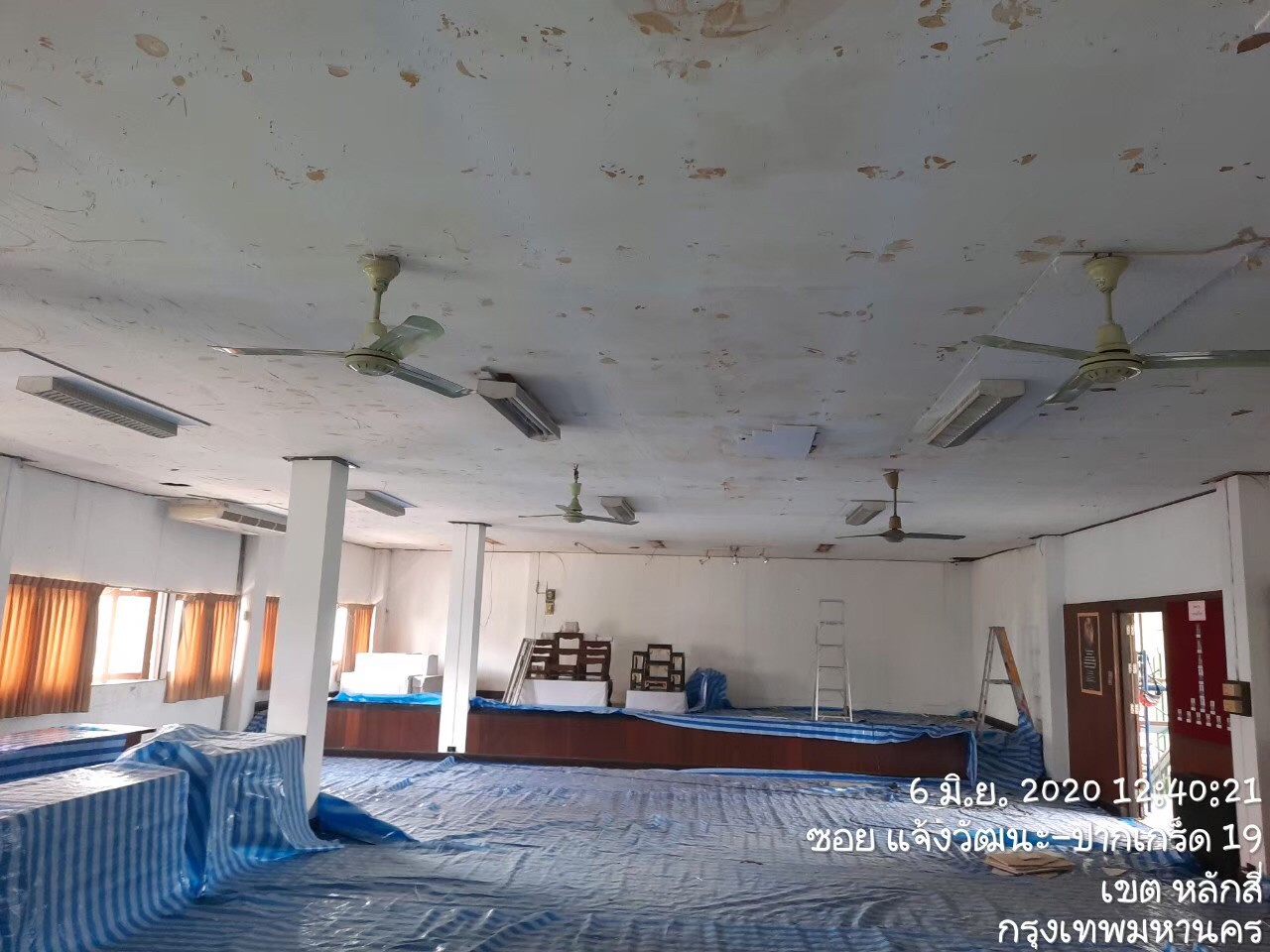 ดุริยางค์ตำรวจ(ปากเกร็ด) ปรับปรุงหลังคา,ฝ้า,เพดาน