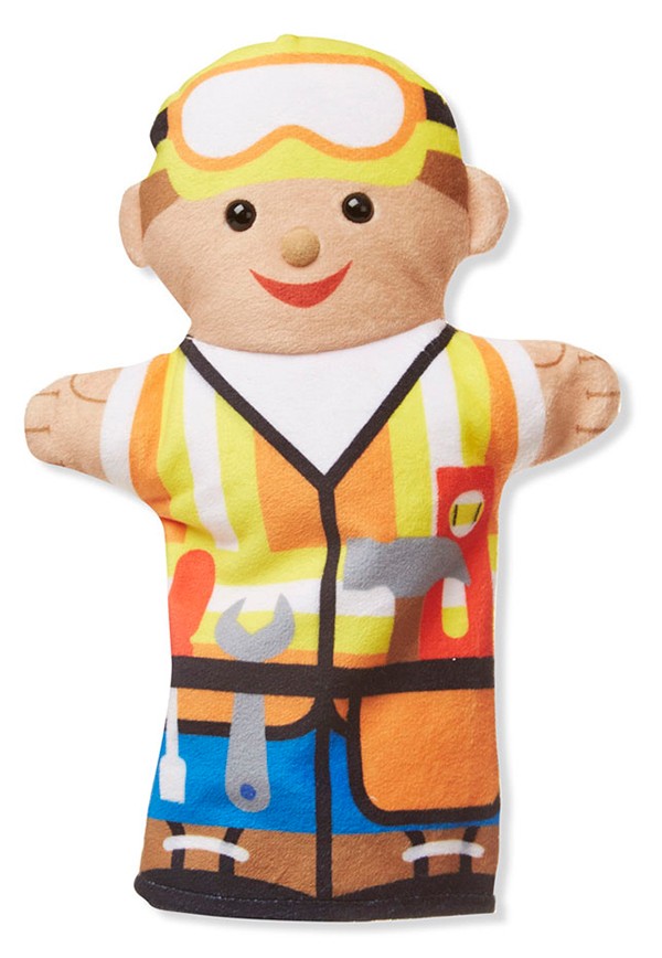 ชุดหุ่นมือ 4 ตัว (อาชีพ) เล่น บทบาทสมมติ Jolly Helpers Hand Puppets Melissa&Doug,รุ่น 9086 ของเล่นเสริมพัฒนาการ,ของเล่น
