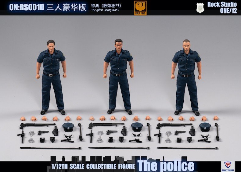 [สั่งจอง]ROCKTOYS RS001A/B/C 1/12 The Police D Kind [3 figure set]