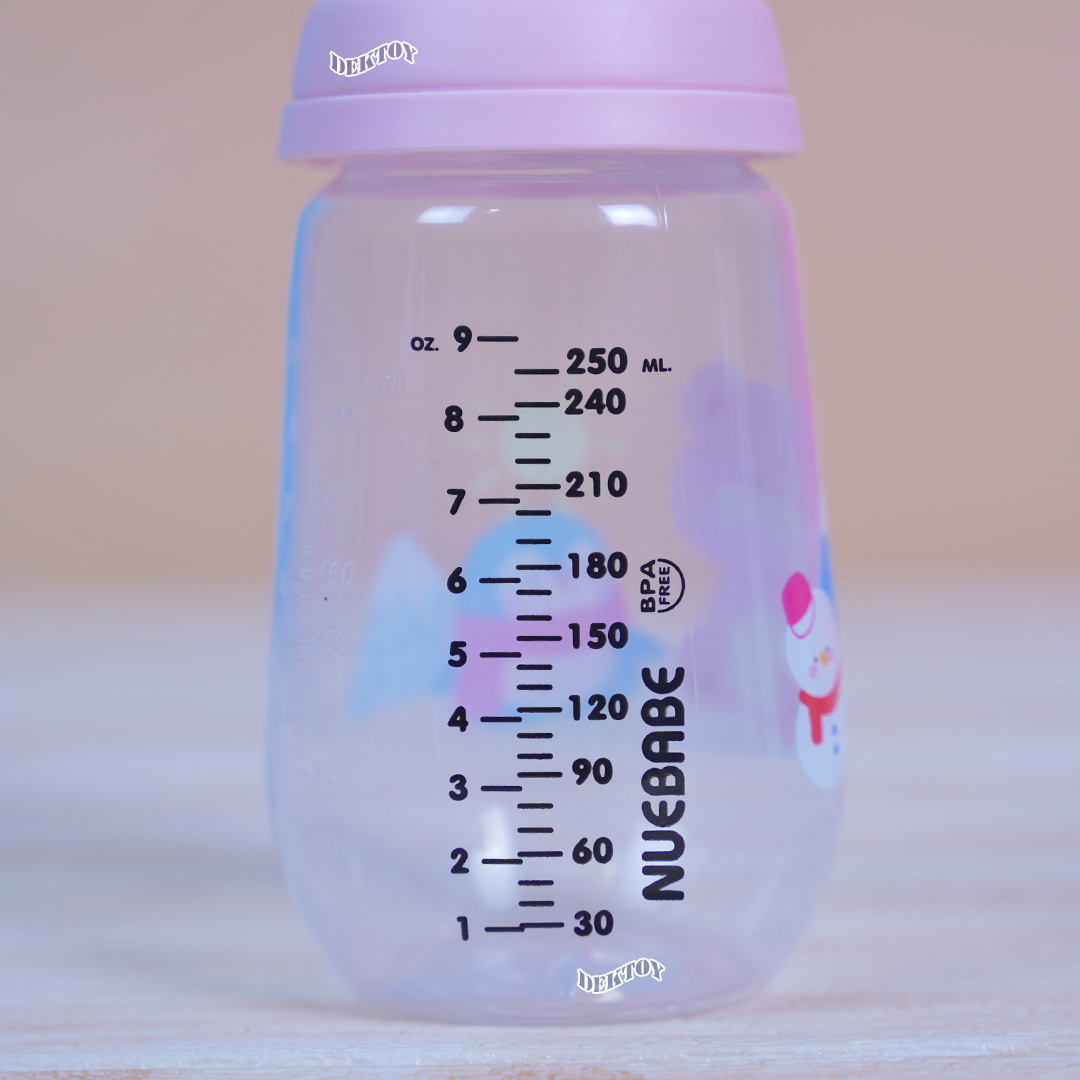 Nuebabe นูเบบ ขวดนมPPนูเบบคอกว้างรุ่นMellow พร้อมจุก Anticolic ไม่ดูดไม่ไหล 4ออนซ์/9ออนซ์