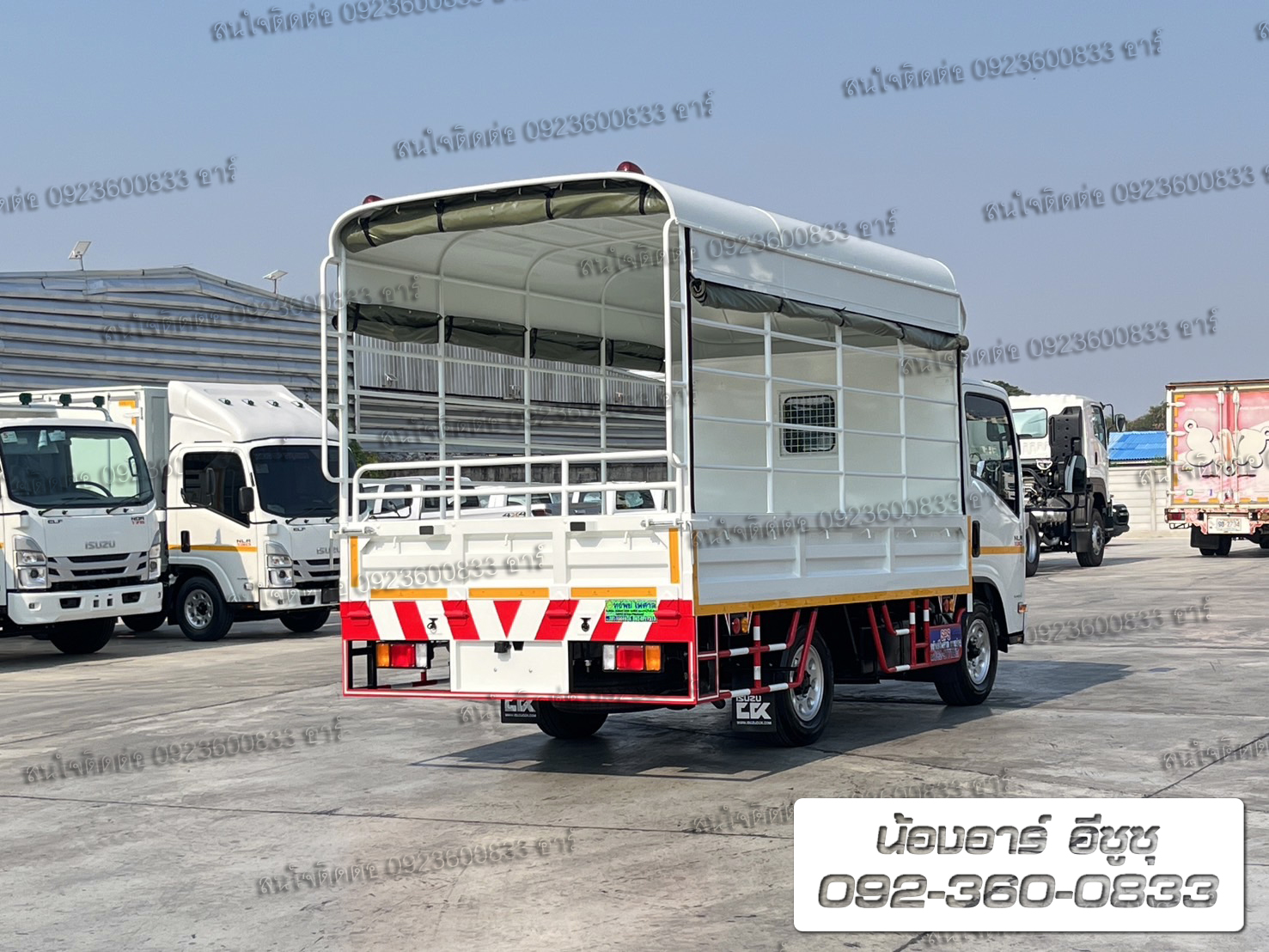 4 ล้อ ISUZU NLR130 แรงม้า พร้อมกระบะคอกหลังคา