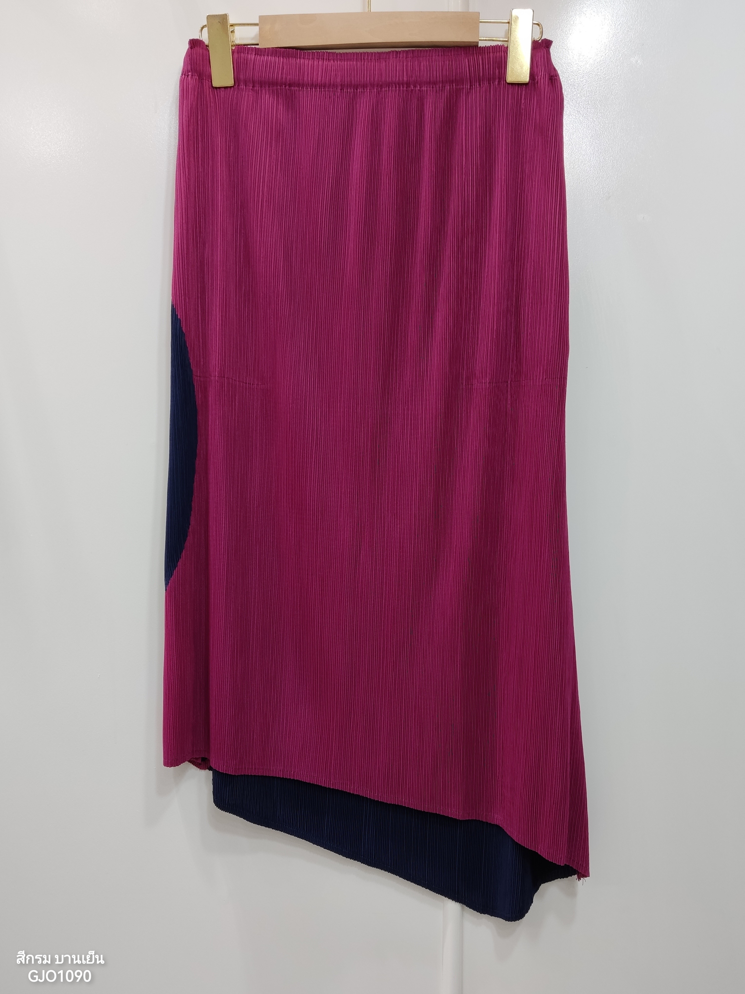 ปรับราคาลง20%!! ยาว 26นิ้ว! 2MUAY รุ่น GJO1090 กระโปรงพลีทคุณภาพ TWO TONE PLEATED SKIRT 6 สี FREE SIZE