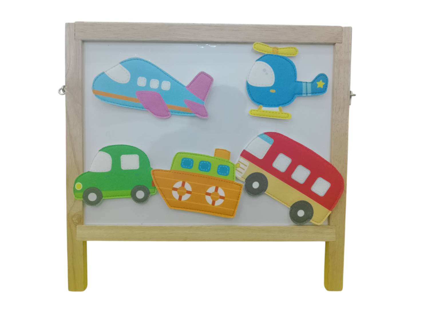 กระดาน 2 หน้าพร้อมขาตั้ง กระดานไวท์บอร์ด /อีกด้านเป็นแม่เหล็ก และกระดานดำ สื่อการสอน พร้อมส่ง