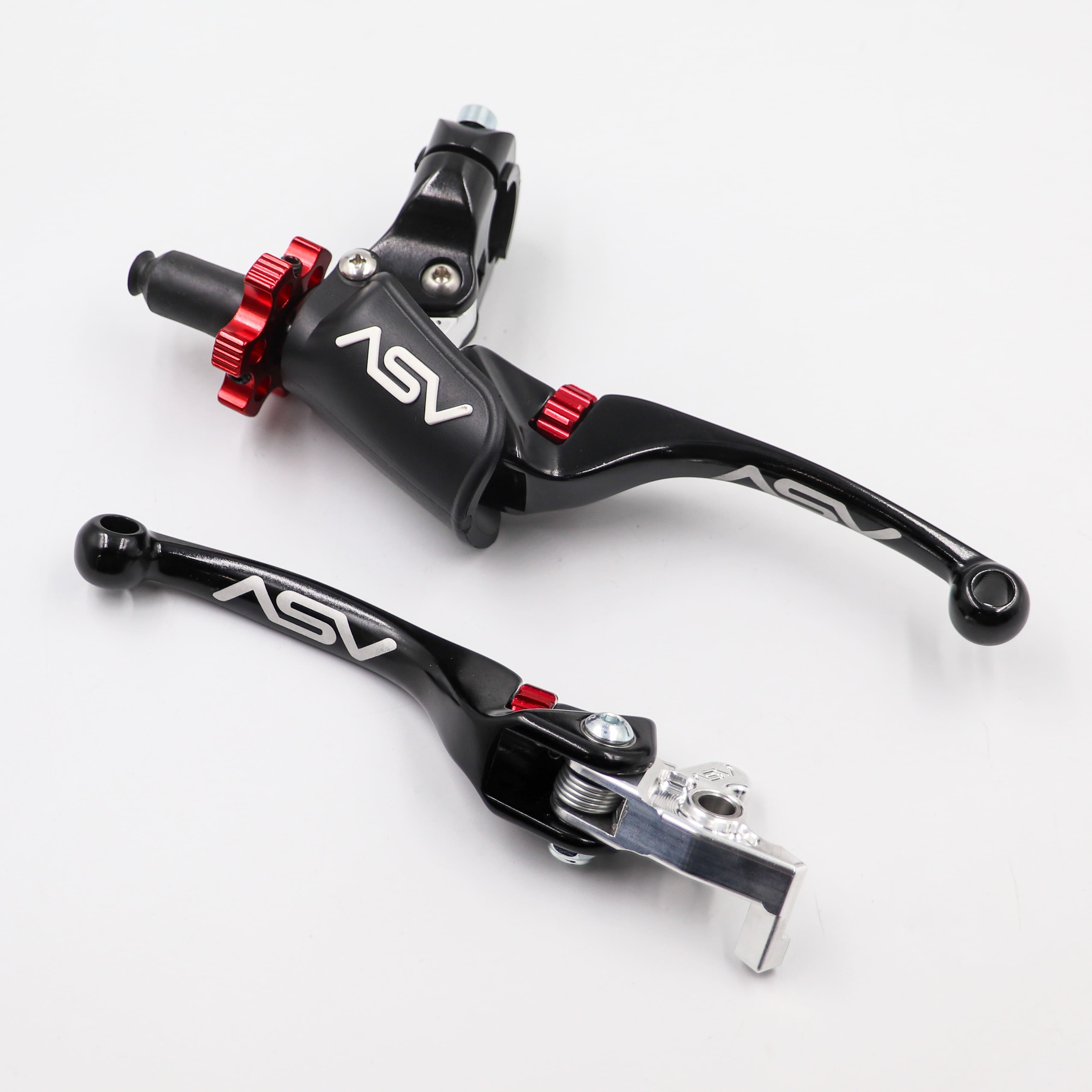 ASV F4 Series Clutch and Brake Lever Pair Pack - Black CRF250/300L/Rally, KLX140, KLR650, XR250L