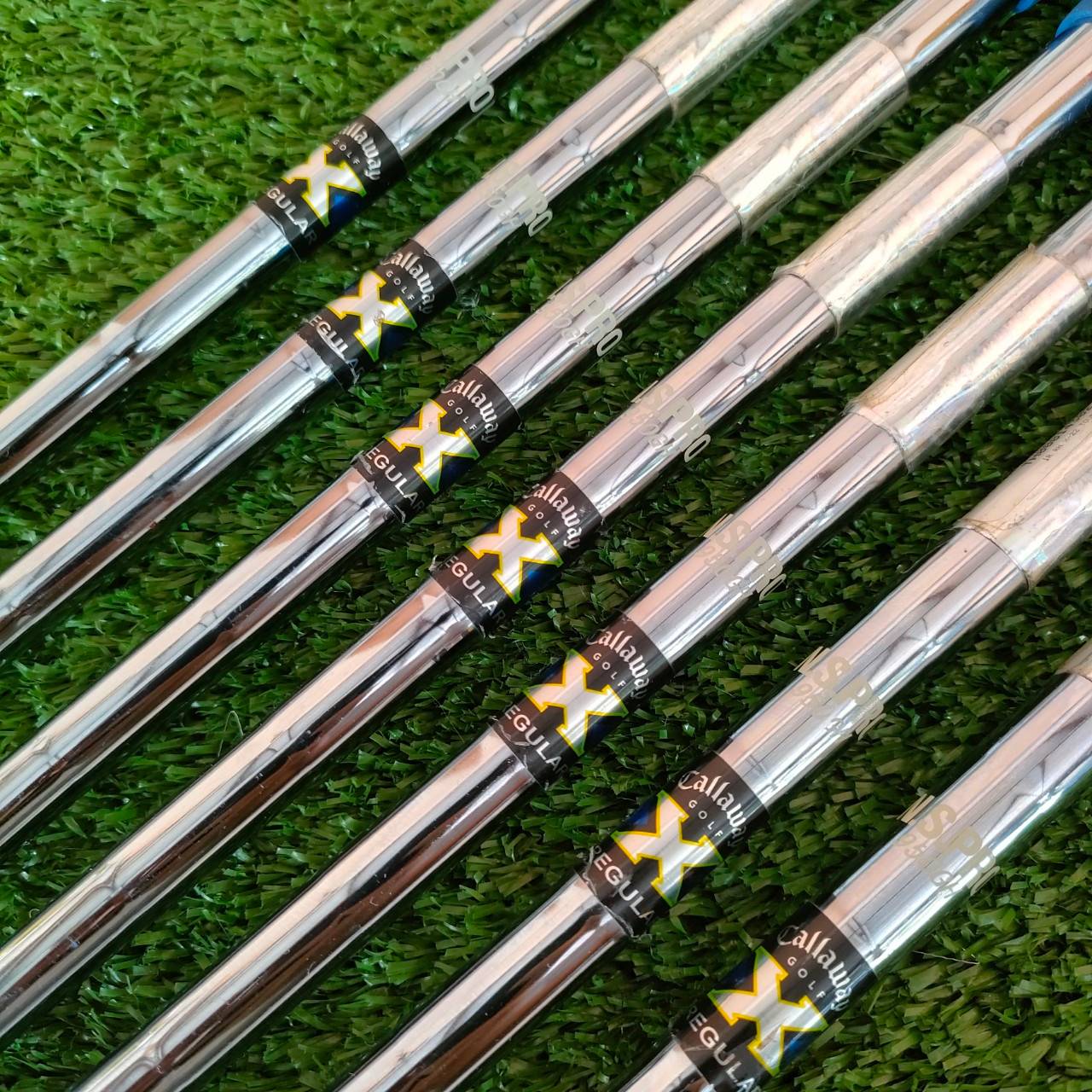 ชุดเหล็ก CALLAWAY X 22 TOUR มีเหล็ก 4-9 เเละ PW ก้าน NSPRO 950 FLEX R ก้านเบาแค่ 95 กรัม รุ่น TOUR สติ๊กเกอร์ที่ก้านครบสวย!!! ไม้กอล์ฟมือสอง ของแท้ BY NakaraLuxurious