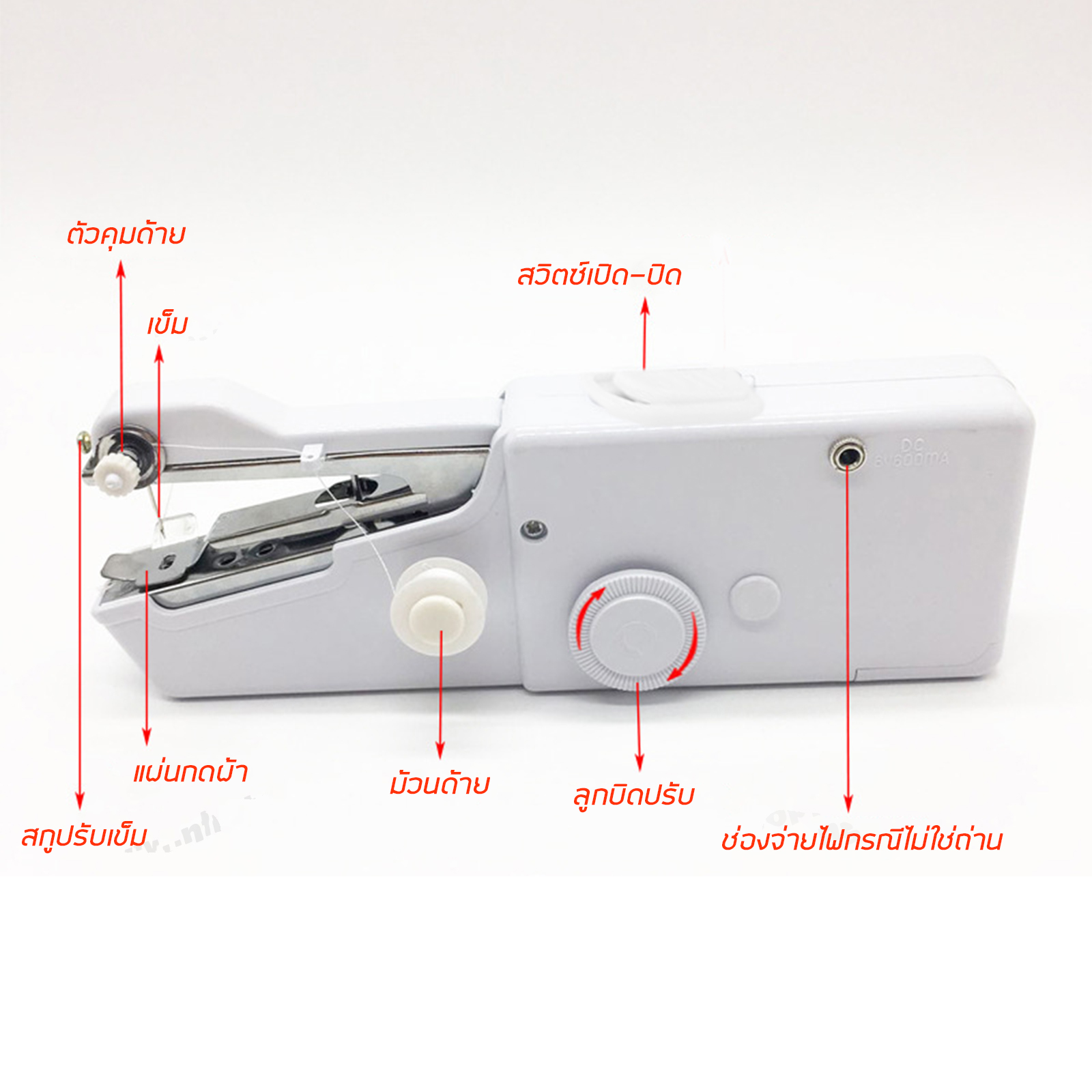 จักรเย็บผ้า มินิ มือจับ CS-101B เครื่องเย็บผ้าขนาดพกผ้า จักรเย็บผ้าแบบพกพา ขนาดเล็ก ดีไซน์สวย