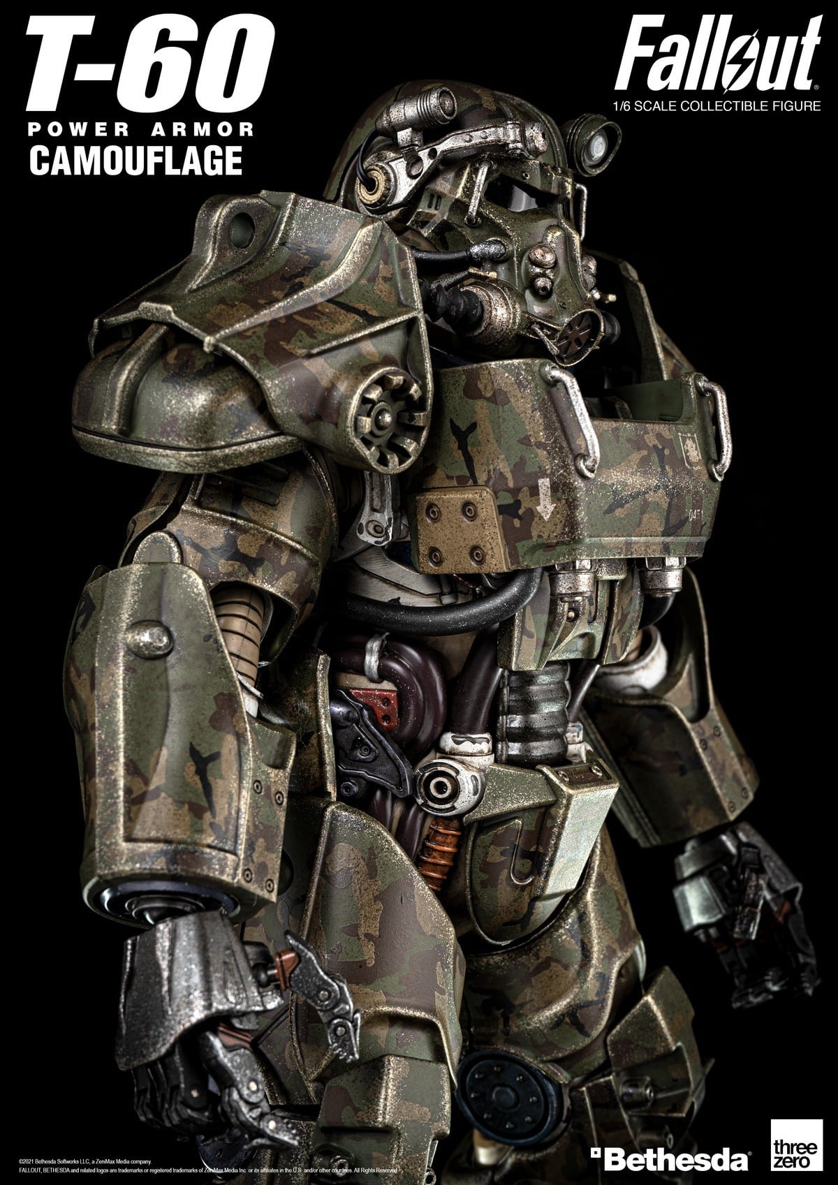 [สั่งจอง]ThreeZero 3Z0178 1/6 : Fallout - T‐60 Camouflage Power Armor