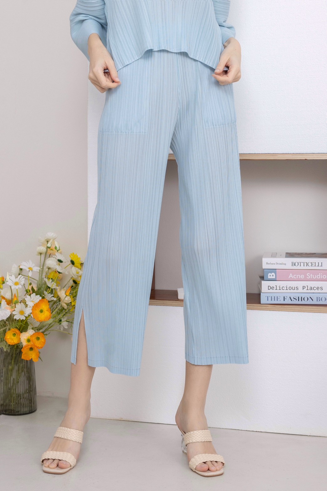 ยาว 35นิ้ว!! 2MUAY BASIC รุ่น GJO7171 กางผู้หญิง กางเกงพลีทคุณภาพ STRAIGHT PLEATED PANTS 16สี FREE SIZE