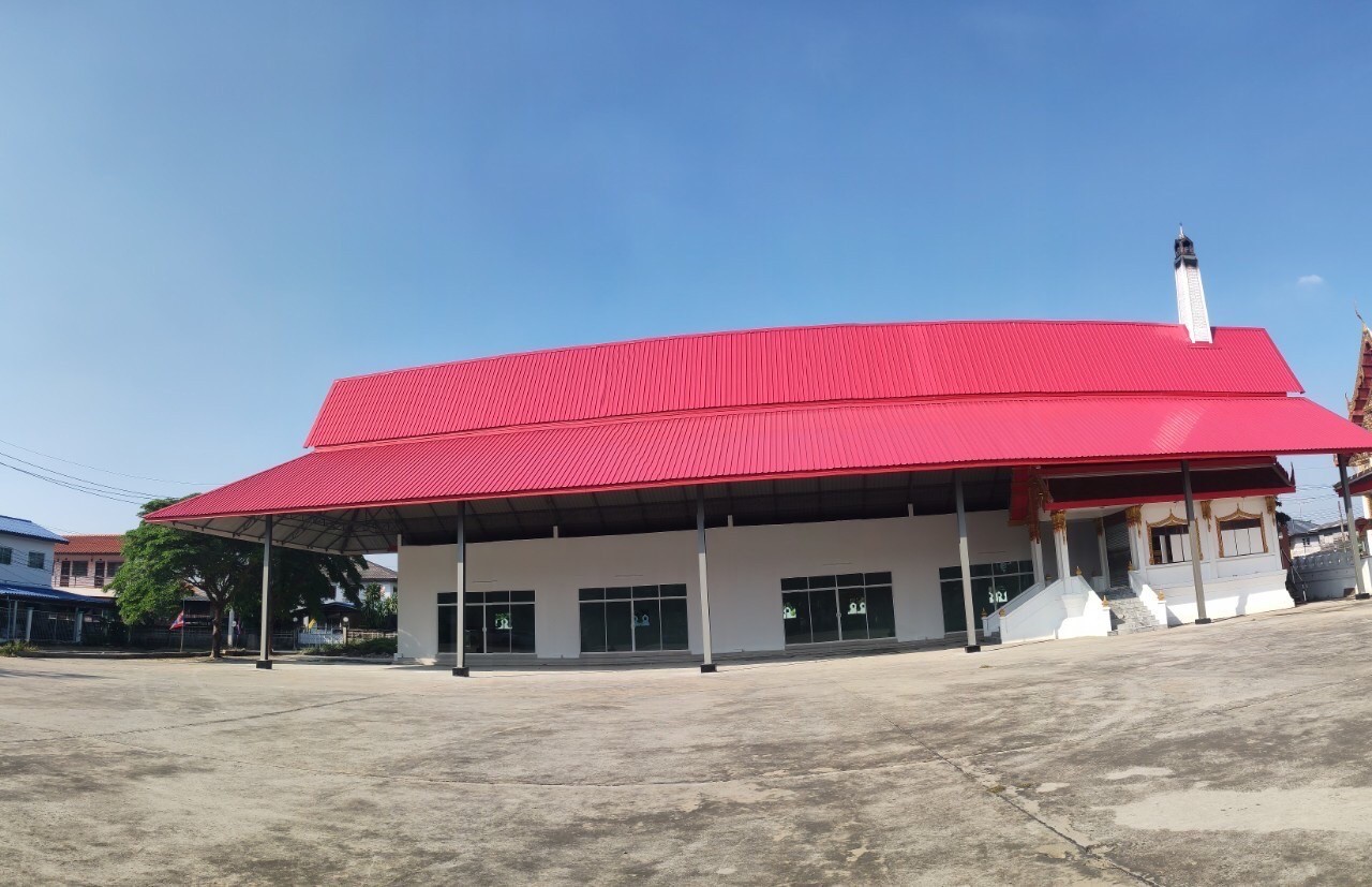 งานสร้างหลังคาคลุมเมรุ วัดบางแพรก