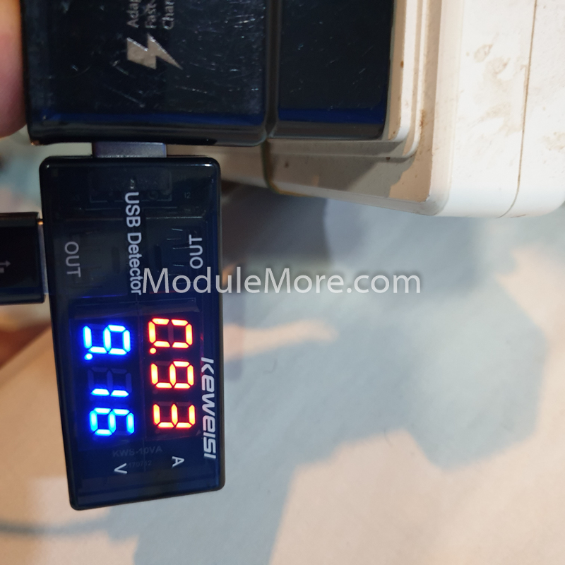 USB meter USB Tester ตัวทดสอบ USB รองรับ fast charge วัดแรงดัน 3V-9V วัดกระแสสูงสุด 0A-5A
