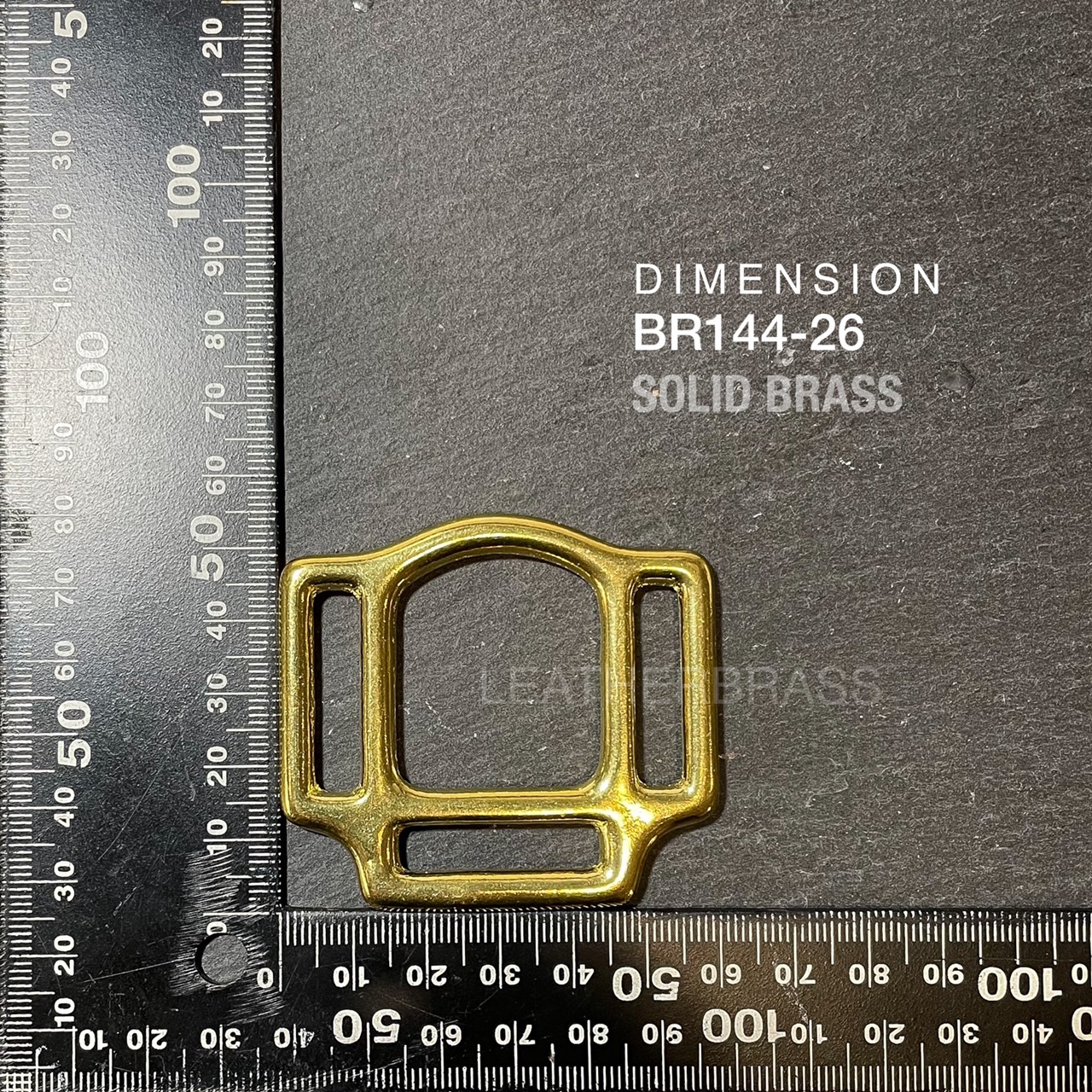 BR144 อะไหล่ทองเหลืองแท้ ตัวปรับสายกระเป๋า อุปกรณ์งานหนัง Leatherbrass **ราคาต่อชิ้น**