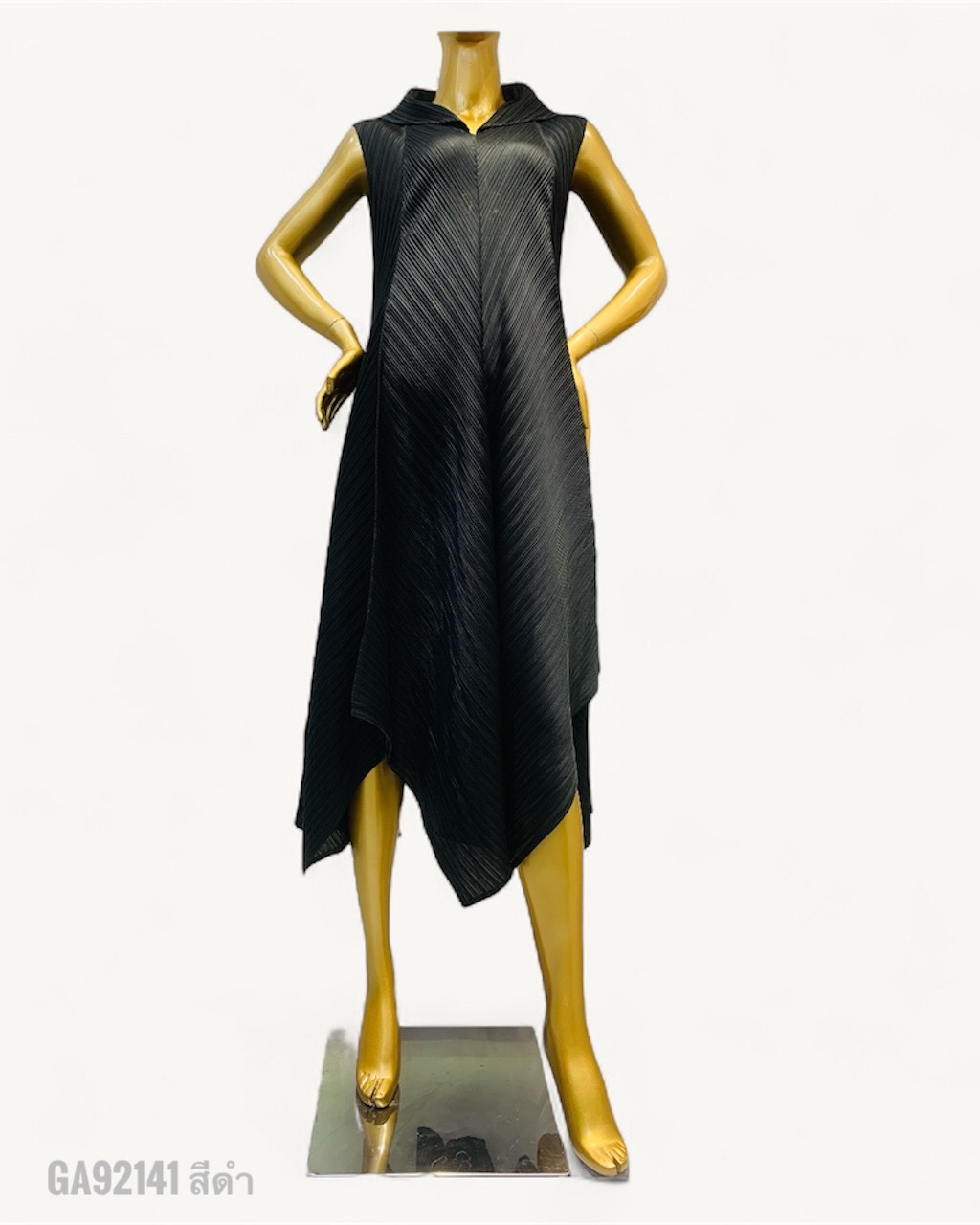 2MUAY รุ่น GA92141เดรสอัดพลีท SLEEVELESS ASYMMETRIC PLEATED DRESS 5 สี FREE SIZE