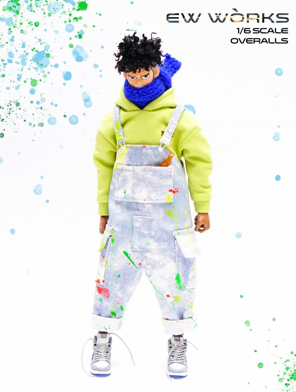 [สั่งจอง]EW WORKS EW002 1/6 Smudge Printing Handmade Graffiti Splashing Ink Overalls