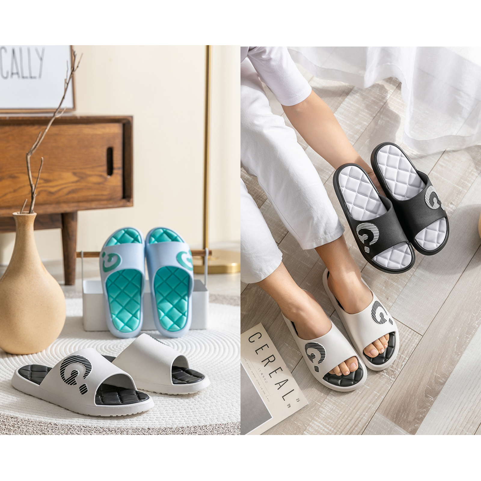 รองเท้าแตะ รุ่น P561 ? icon ใส่ในบ้าน ใส่ในห้องน้ำ ใส่ไปข้างนอก น้ำหนักเบา นุ่ม สบายเท้า พื้นยางกันลื่น