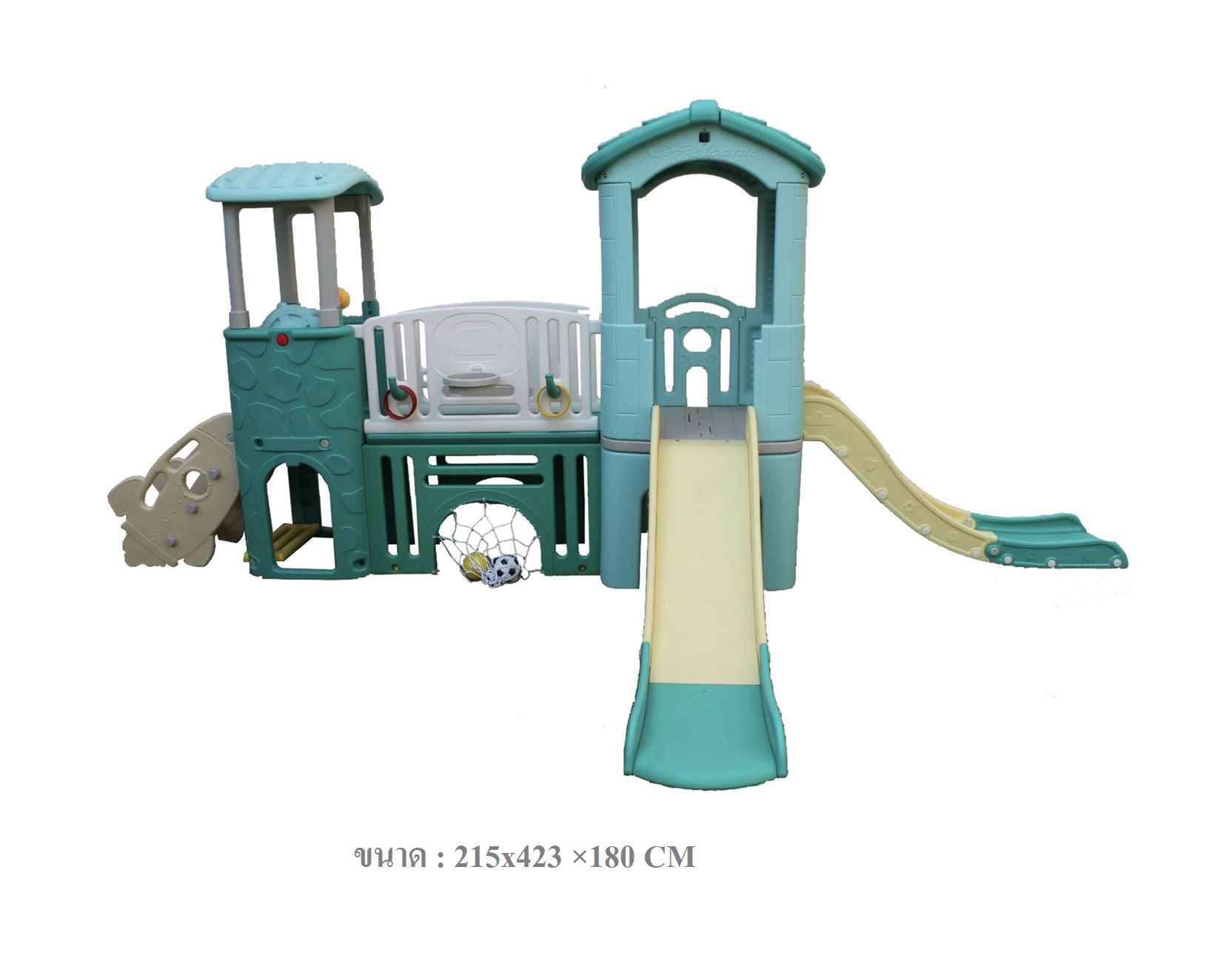 ส่งฟรี บ้านสไลเดอร์ปีนป่าย บ้านน้อย2ชั้น คละสี เลือกสีได้ ราคาต่อ1ชุด กระดานลื่นเด็ก เครื่องเล่นสนามกลางแจ้ง-ในร่ม พร้อมส่ง