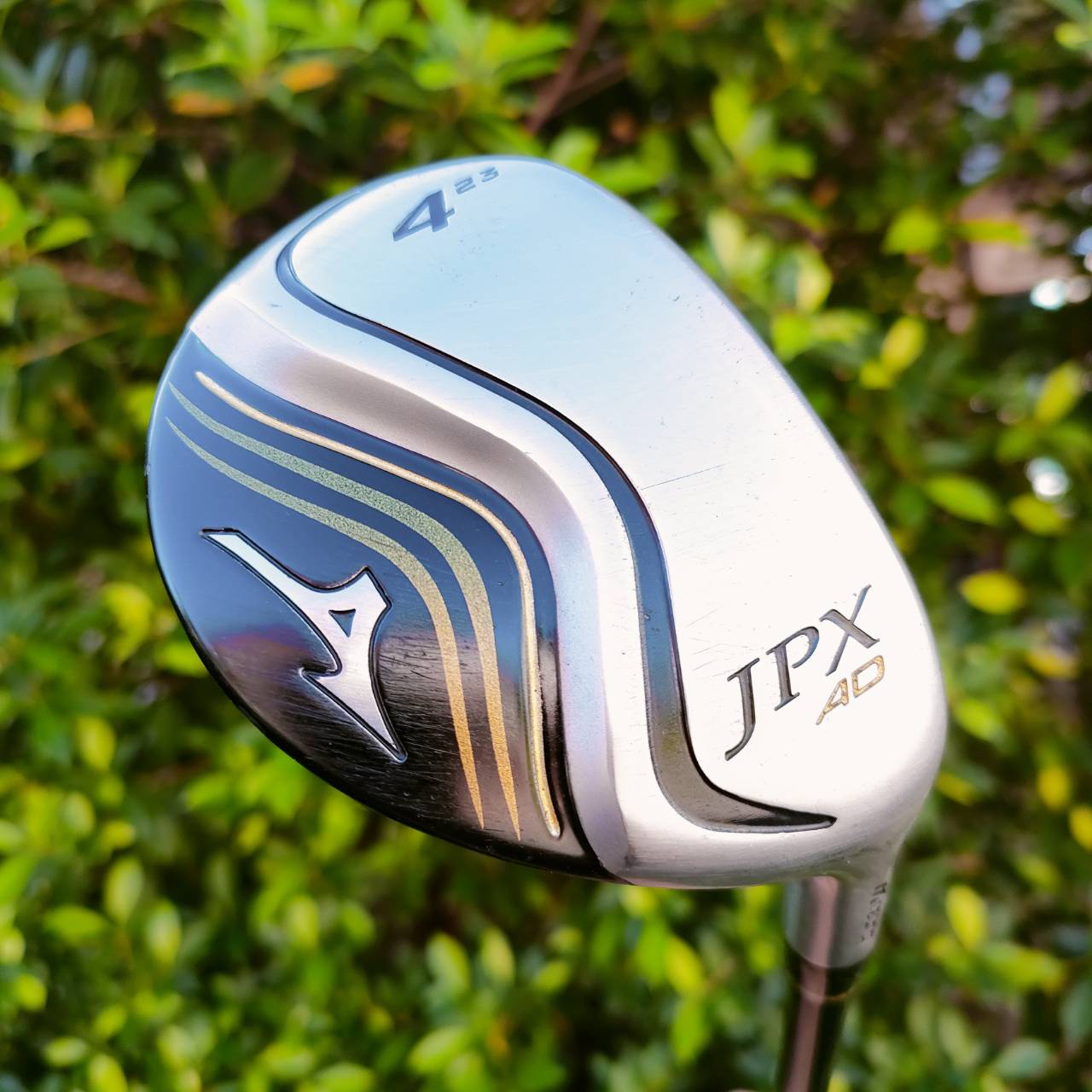 HYBRID 4 MIZUNO JPX 4D องศา 23 ก้าน QUAD JPX AD FLEX SR รูปทรงออกแบบให้เหลี่ยมเป็นมิติขึ้น!! เพื่อให้เกิด HIGH M.O.I. ตีตรงมากๆ!! ไม้กอล์ฟมือสอง ของแท้ BY NakaraLuxurious