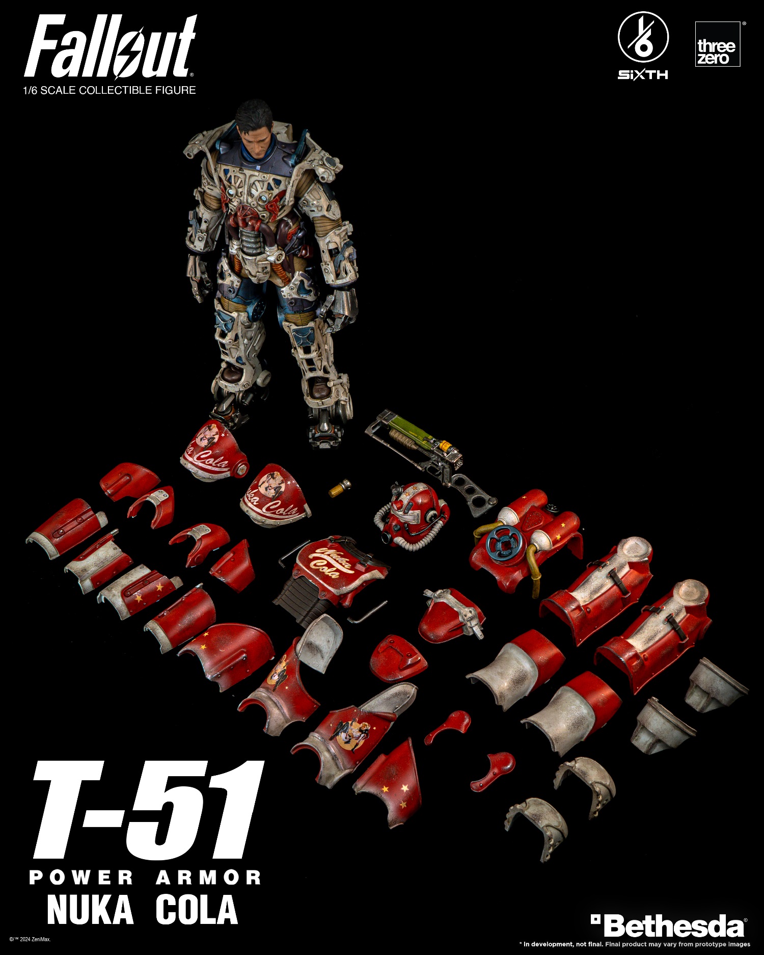 [สั่งจอง] ThreeZero 3Z07730W0 1/6 : Fallout 1/6 T-51 Nuka Cola Power Armor