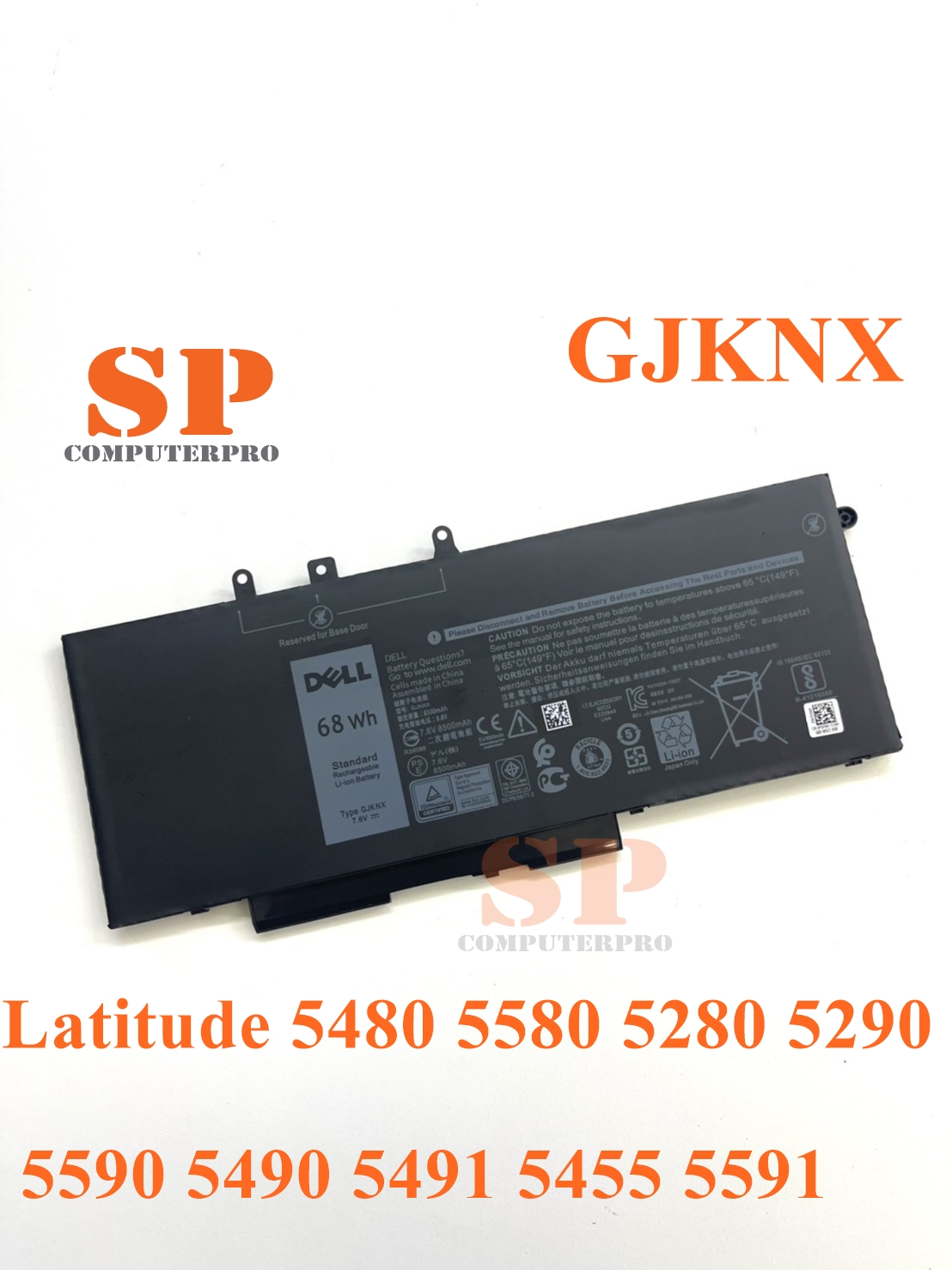 DELL BATTERY แบตเตอรี่ของแท้ DELL Latitude 5480 5580 5280 5290 5590 5490 5491 5455 5591 Dell Precision 15 3520 3530