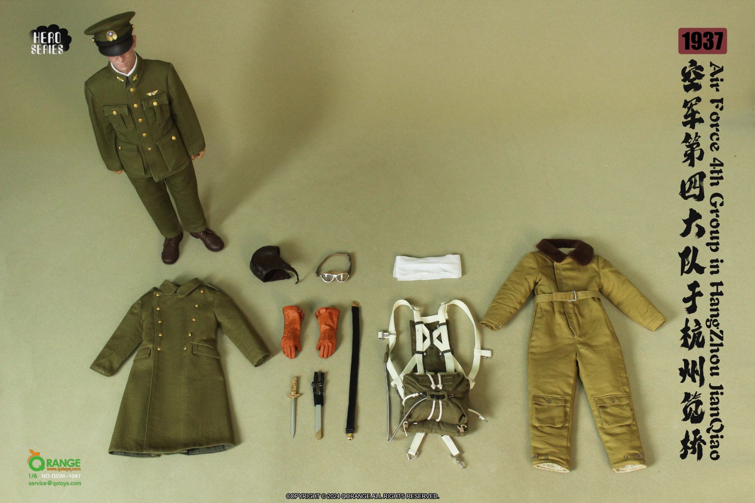 [สั่งจอง]QORANGE QOTOYS QOM-1047 1/6 : Hero Series - Air Force Fourth Battalion in Jianqiao, Hangzhou, 1937